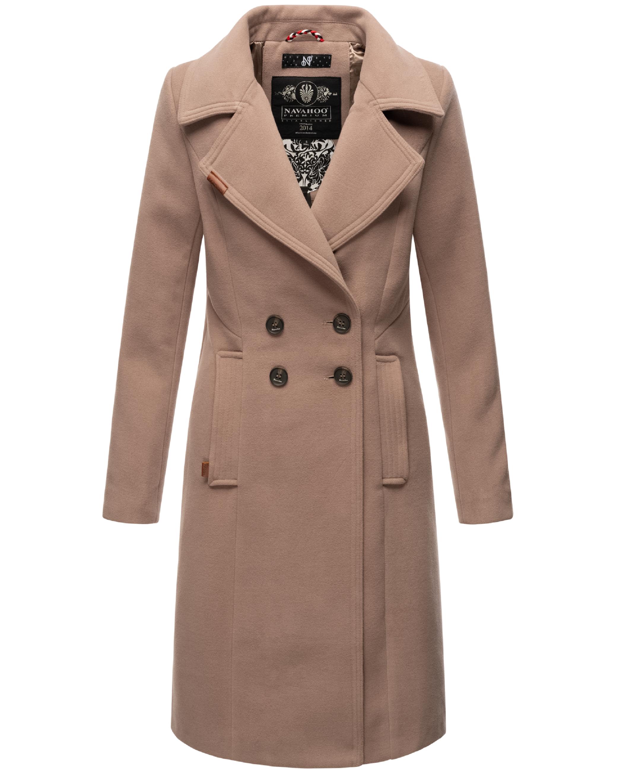 Eleganter Wollmantel "Wooly" Taupe