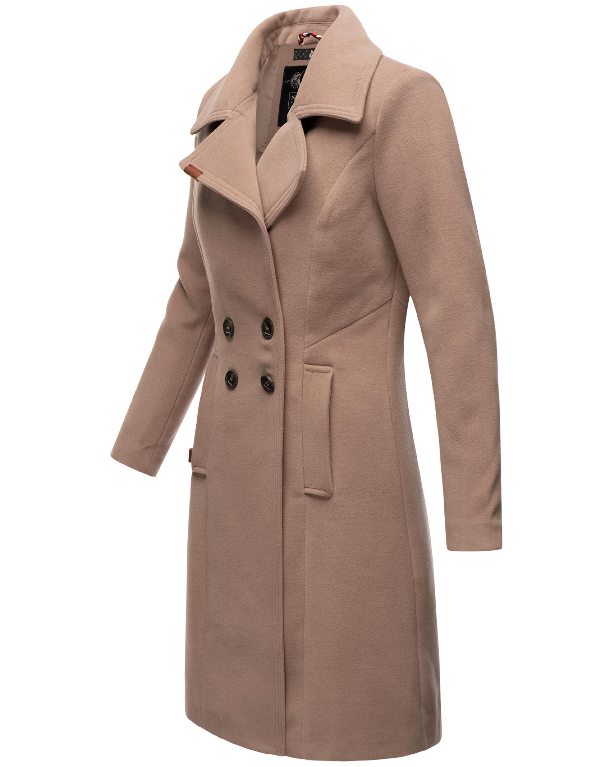 Eleganter Wollmantel "Wooly" Taupe