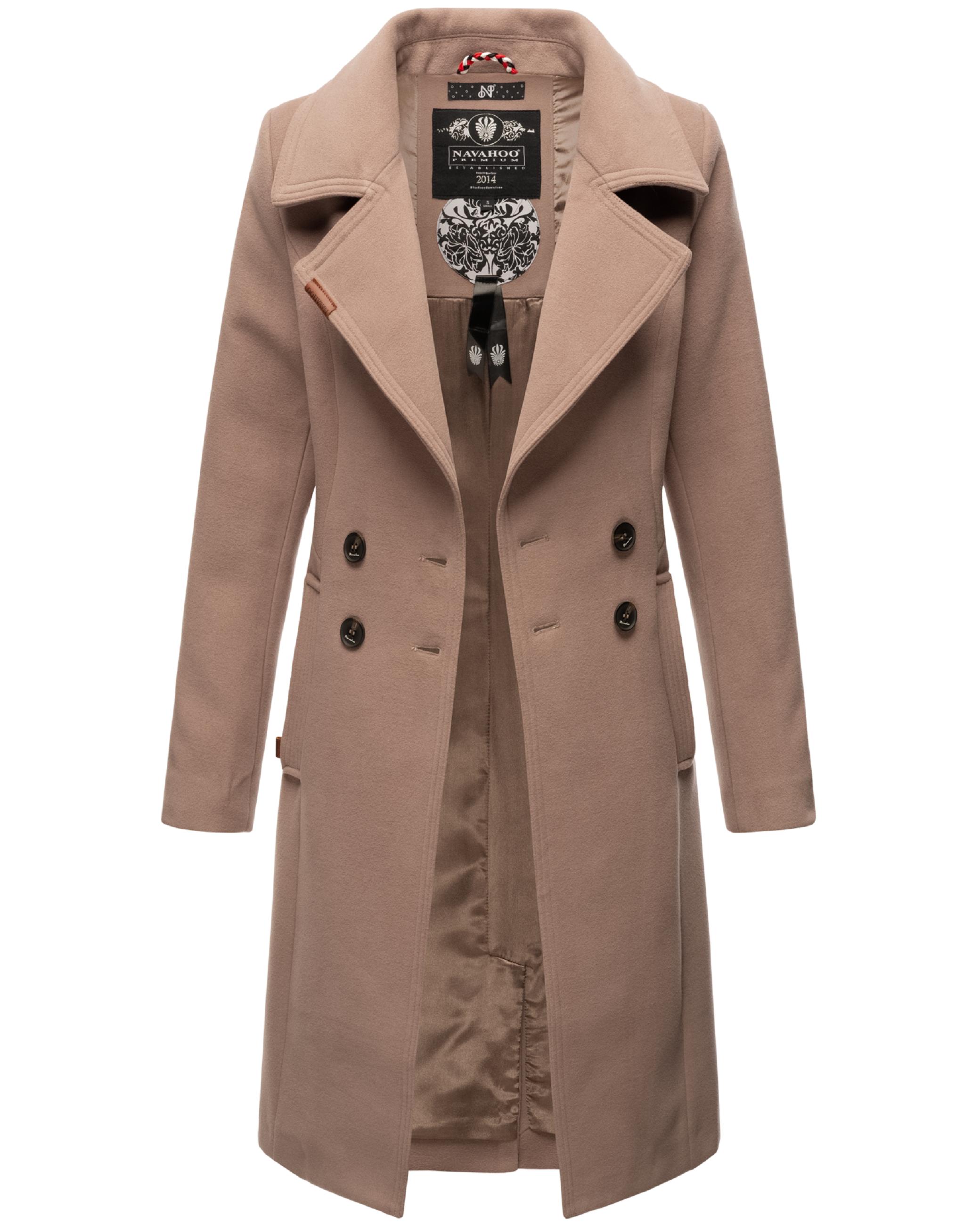 Eleganter Wollmantel "Wooly" Taupe