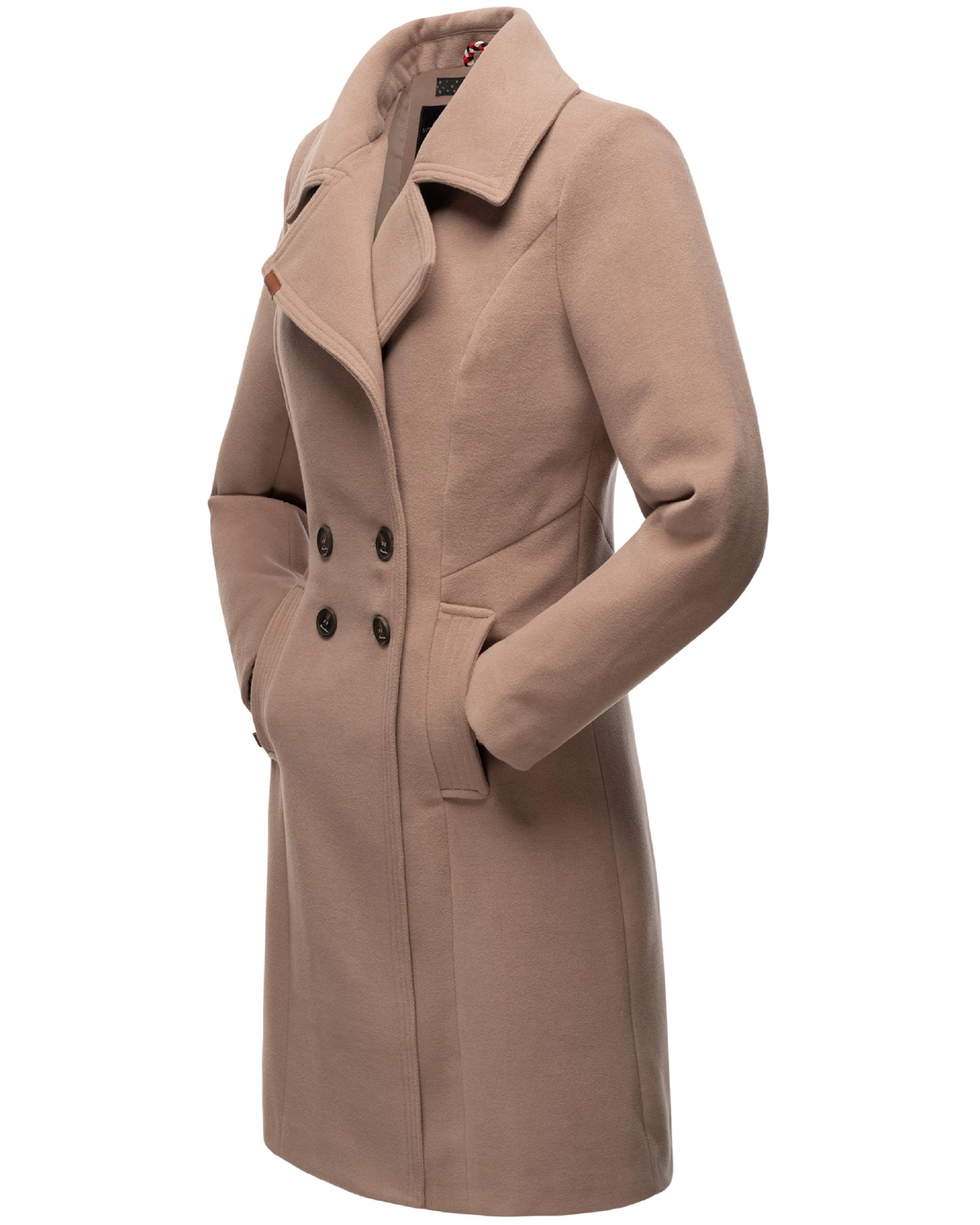 Eleganter Wollmantel "Wooly" Taupe