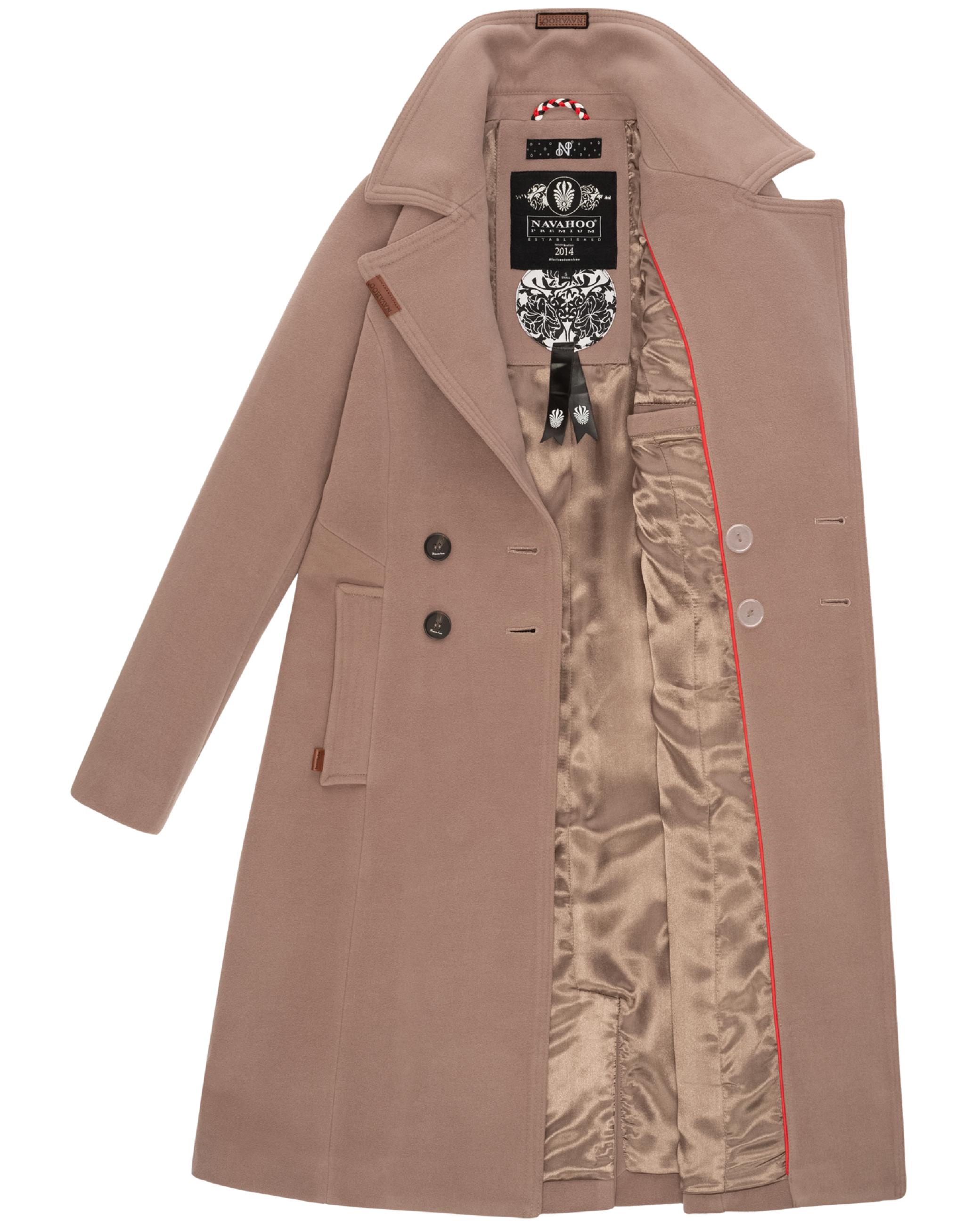 Eleganter Wollmantel "Wooly" Taupe