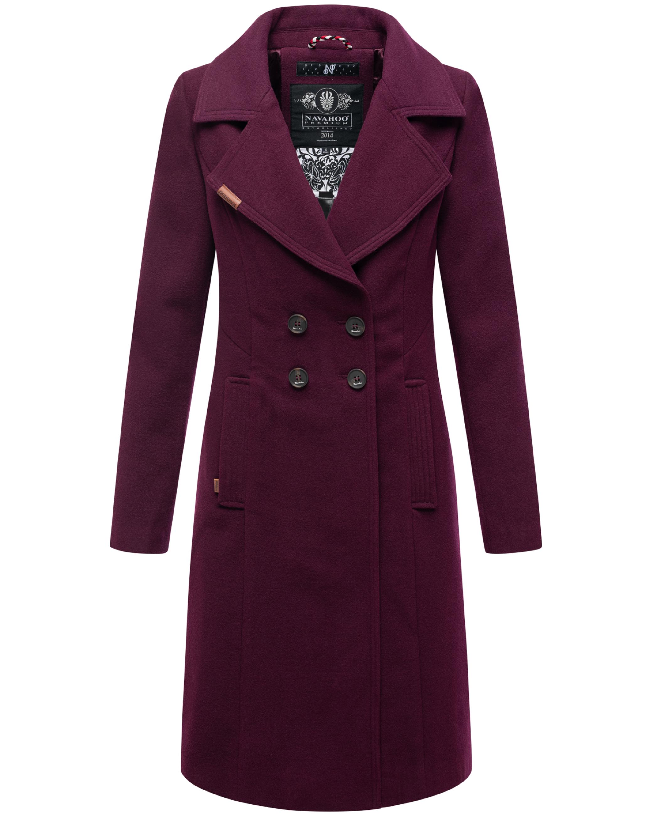 Eleganter Wollmantel "Wooly" Wine