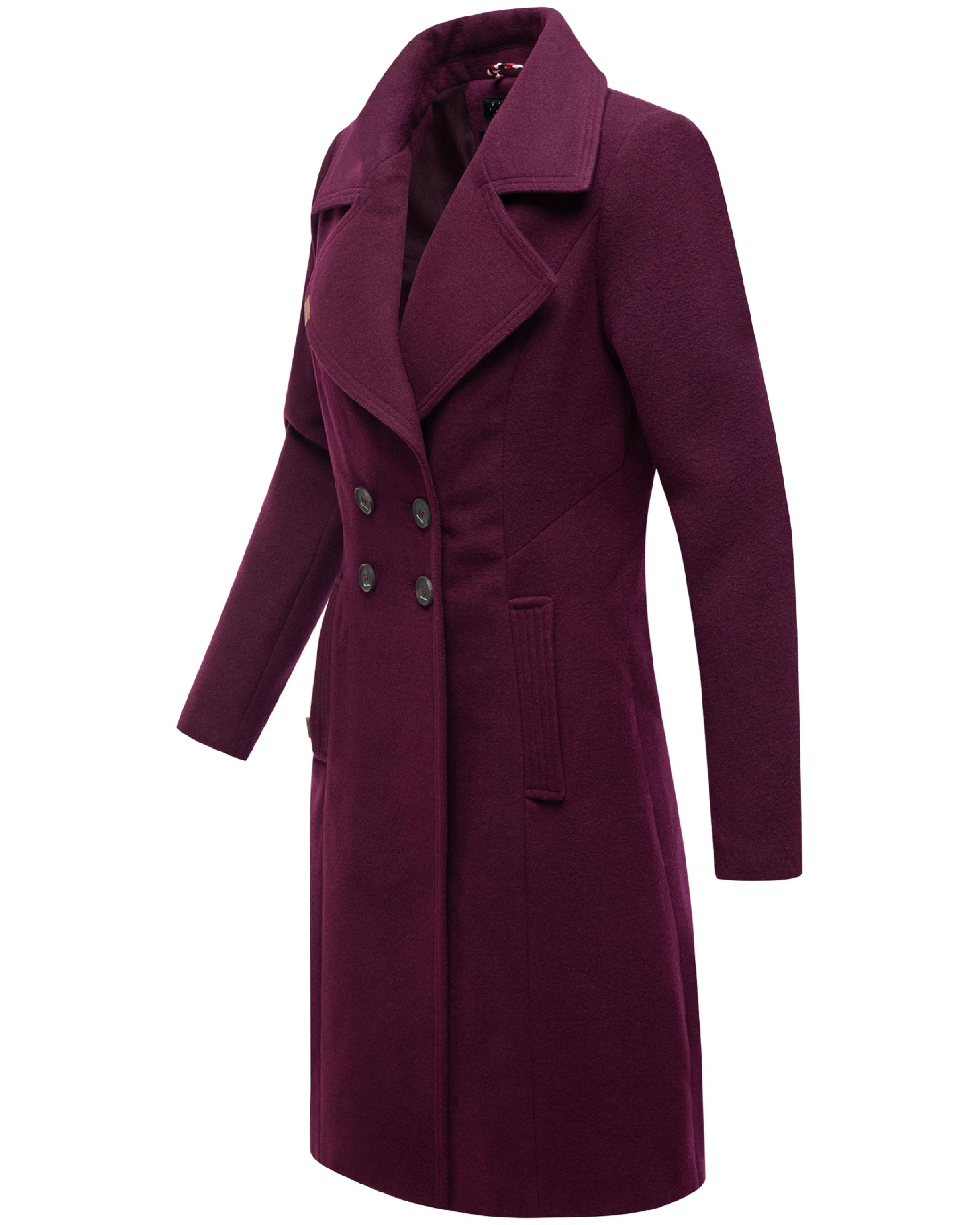 Eleganter Wollmantel "Wooly" Wine