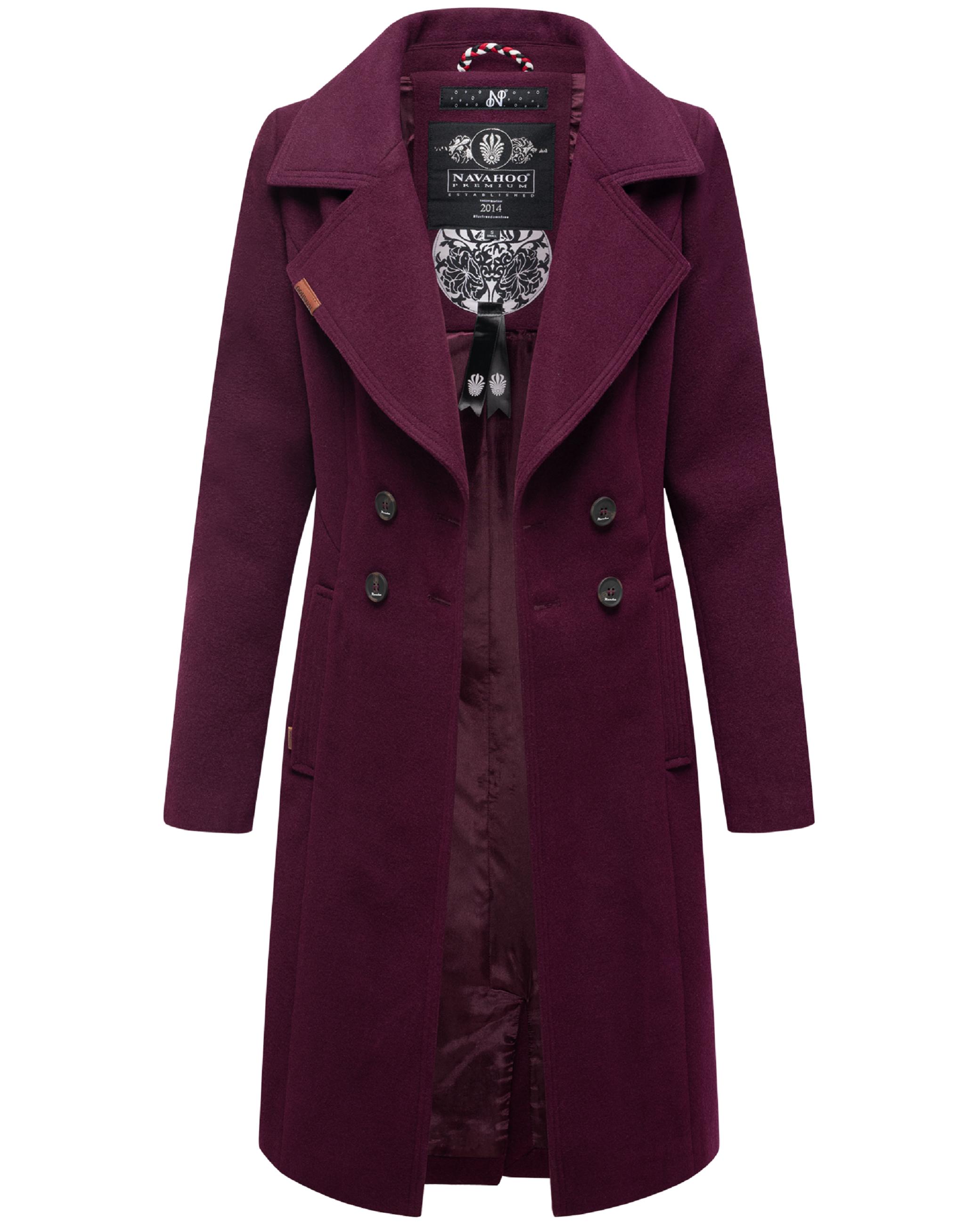 Eleganter Wollmantel "Wooly" Wine