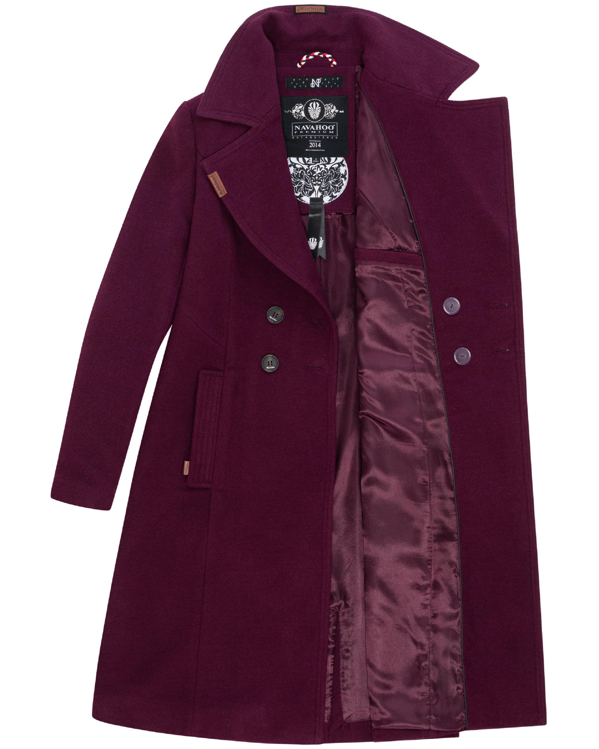 Eleganter Wollmantel "Wooly" Wine