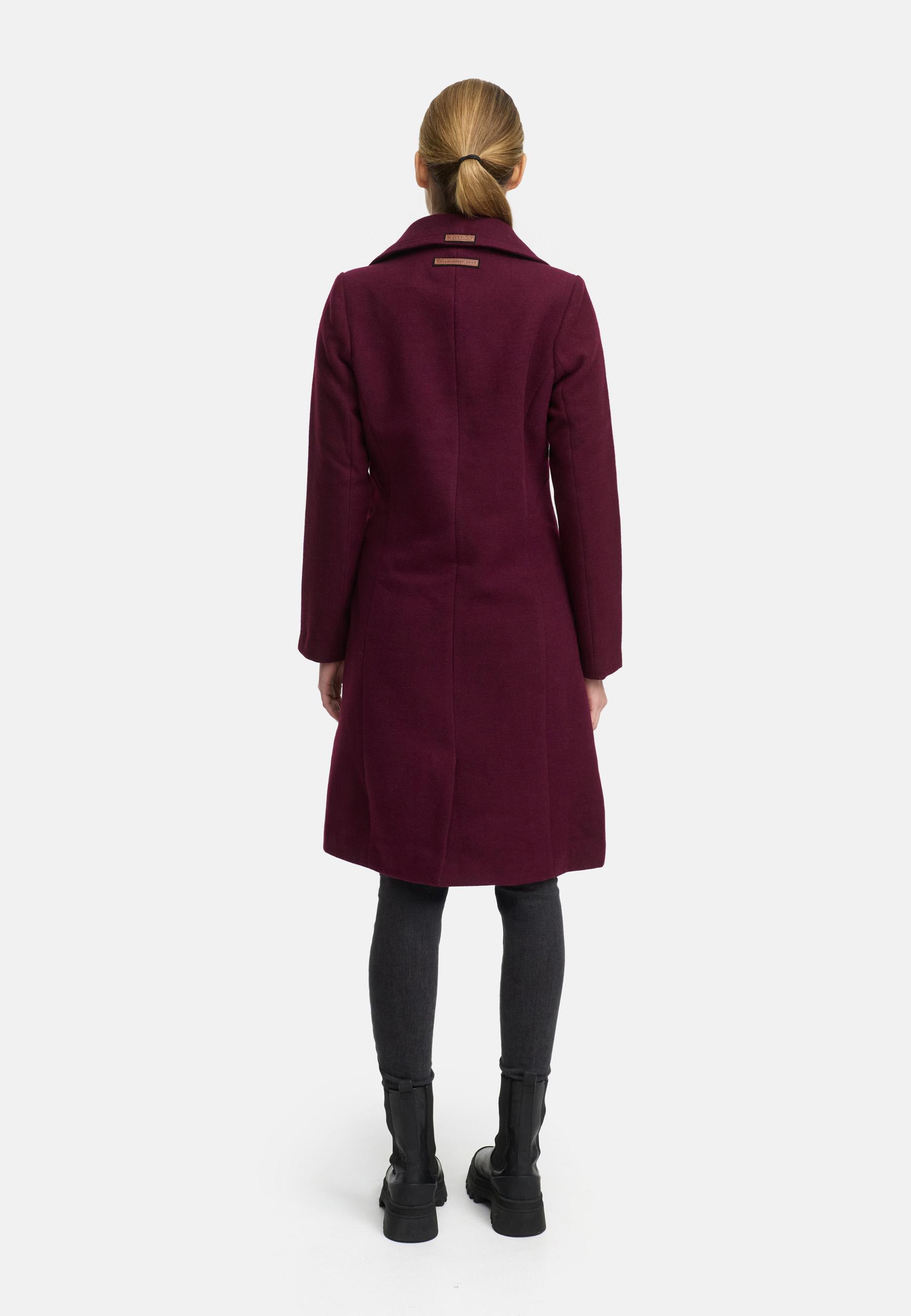 Eleganter Wollmantel "Wooly" Wine