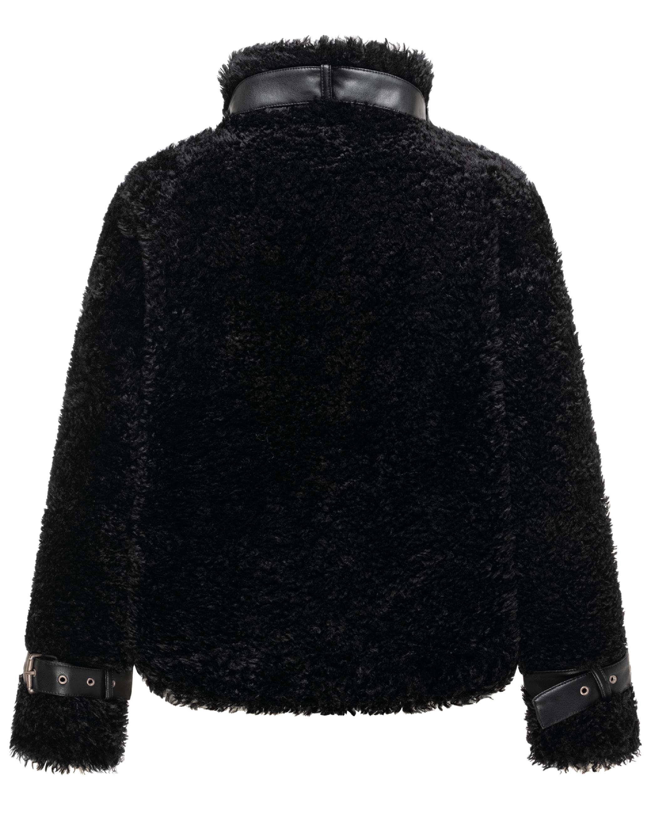 Teddy Jacke mit Futter "Wuschelwonne 14" Black