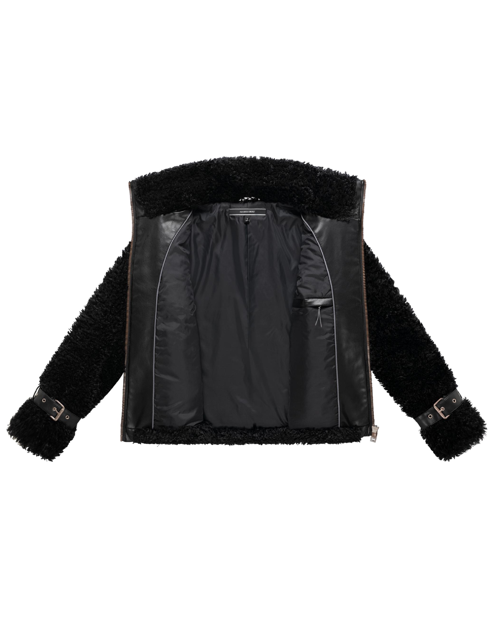 Teddy Jacke mit Futter "Wuschelwonne 14" Black