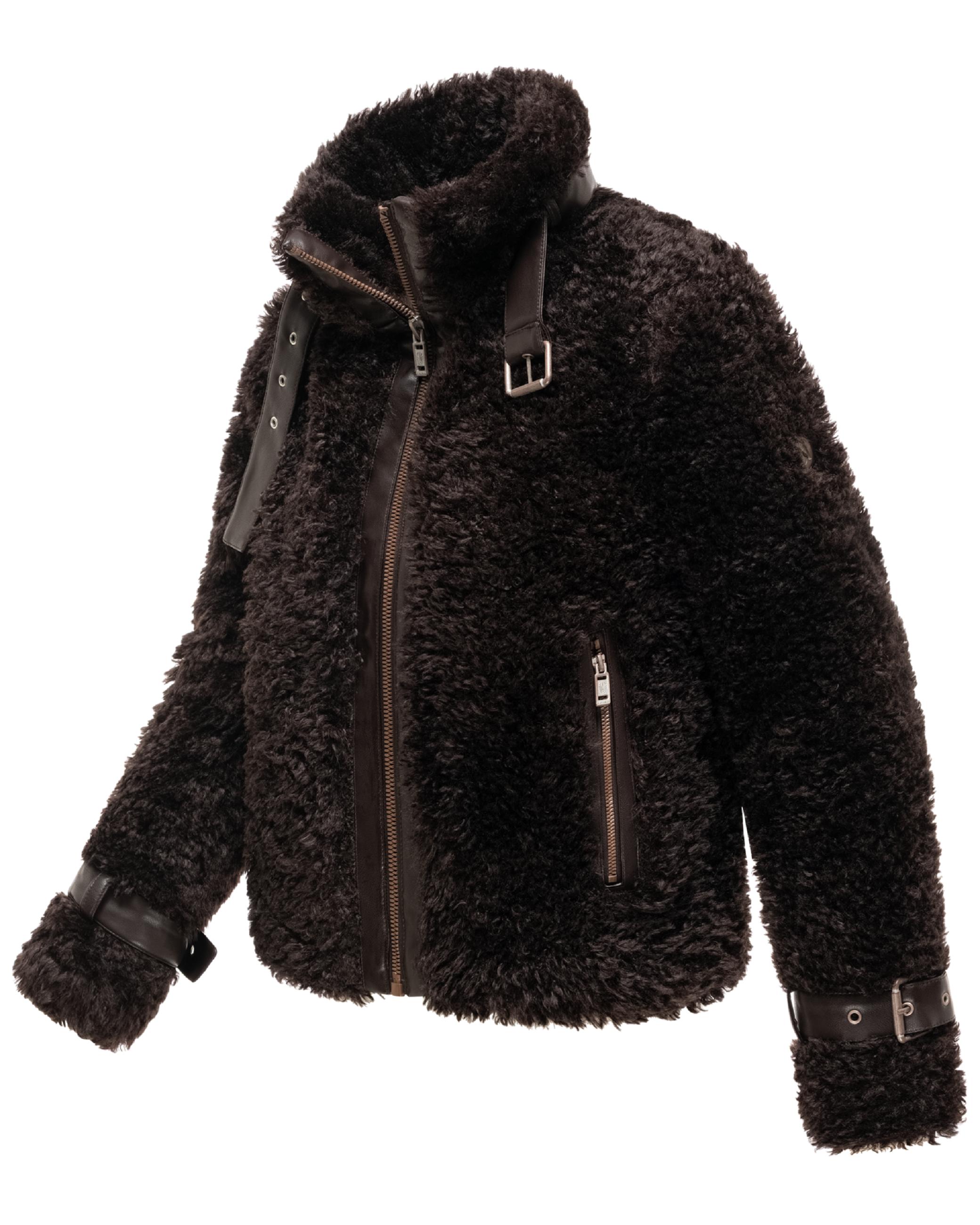 Teddy Jacke mit Futter "Wuschelwonne 14" Choco
