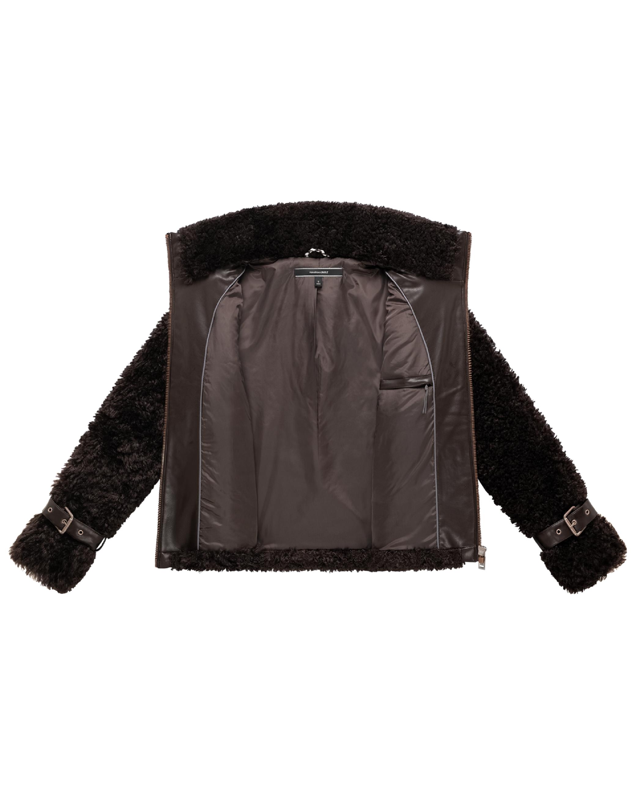 Teddy Jacke mit Futter "Wuschelwonne 14" Choco