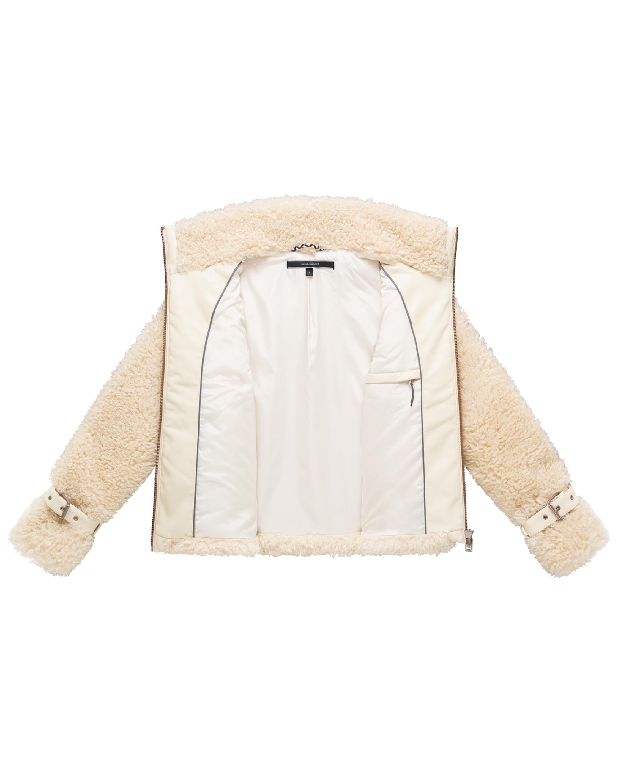 Teddy Jacke mit Futter "Wuschelwonne 14" Cream