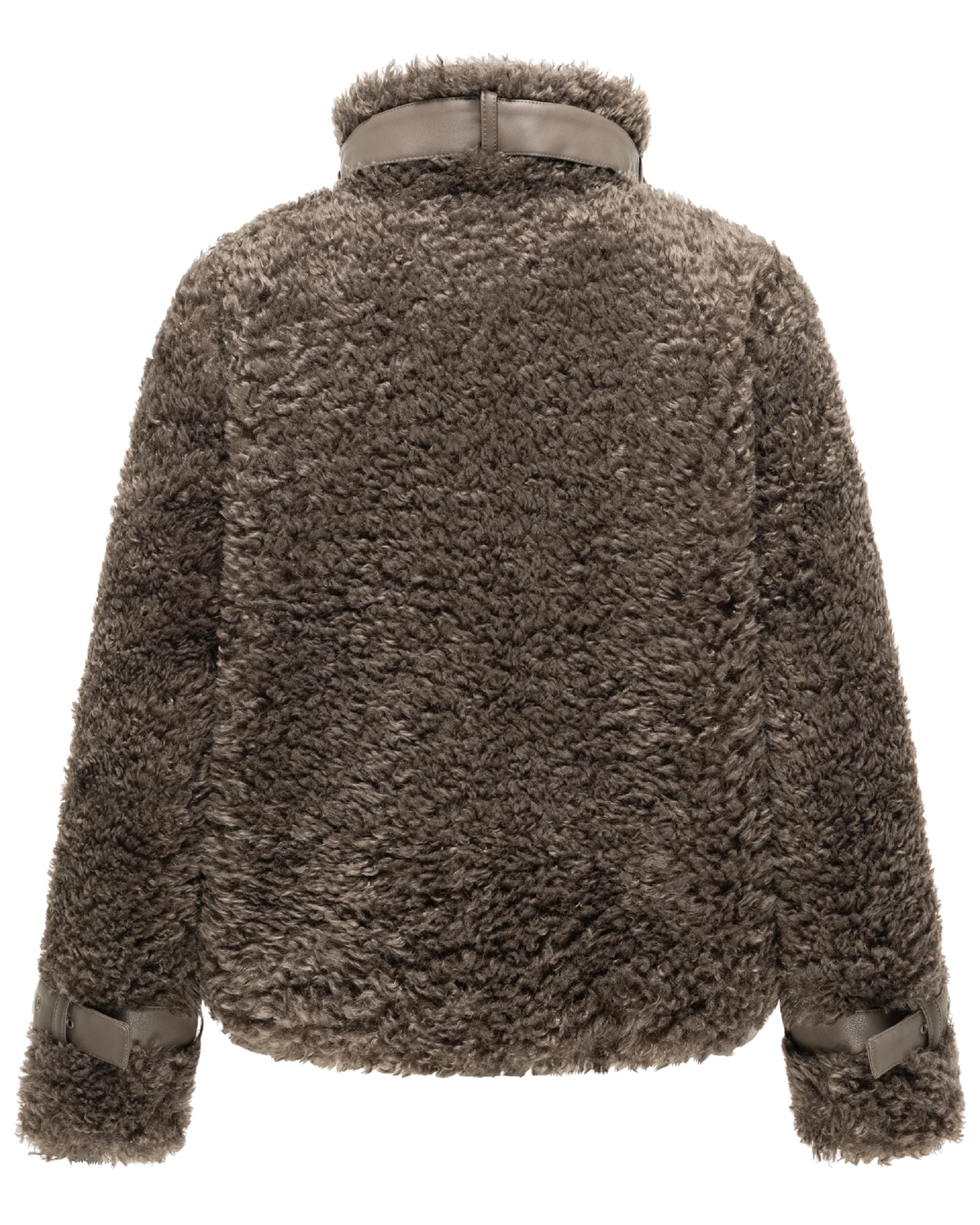 Teddy Jacke mit Futter "Wuschelwonne 14" Stone Brown