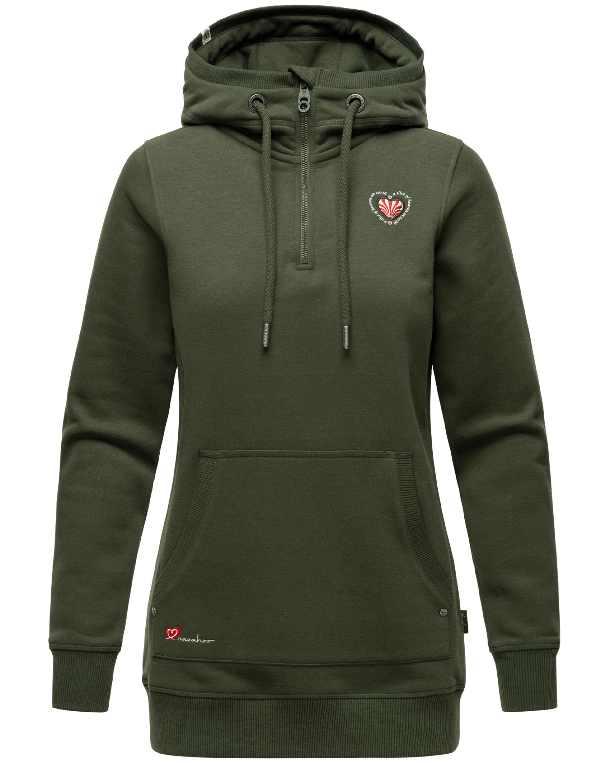 Langer Hoodie "Zauberelfe" Dark Olive