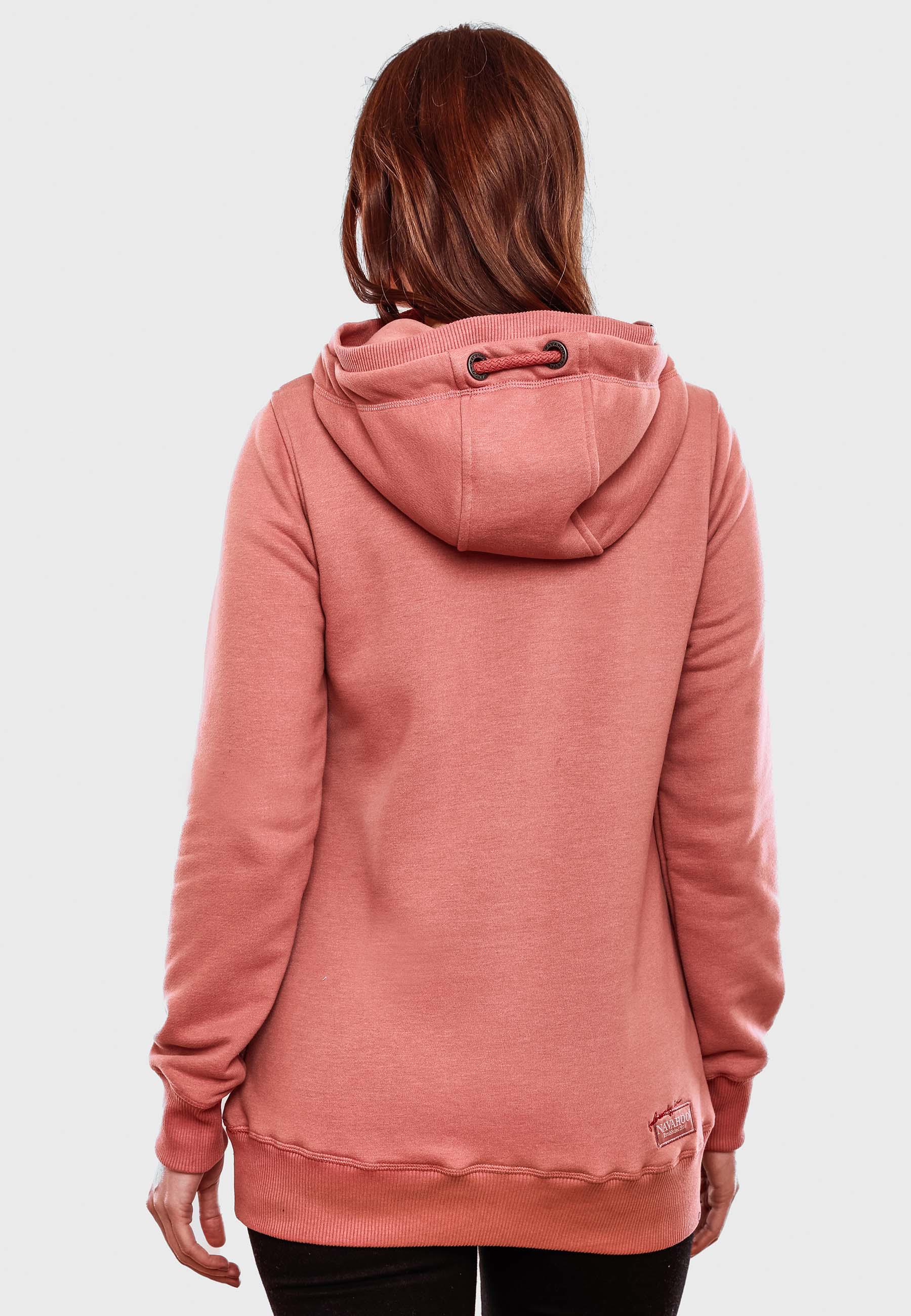 Langer Hoodie "Zauberelfe" Dusty Dark Rose