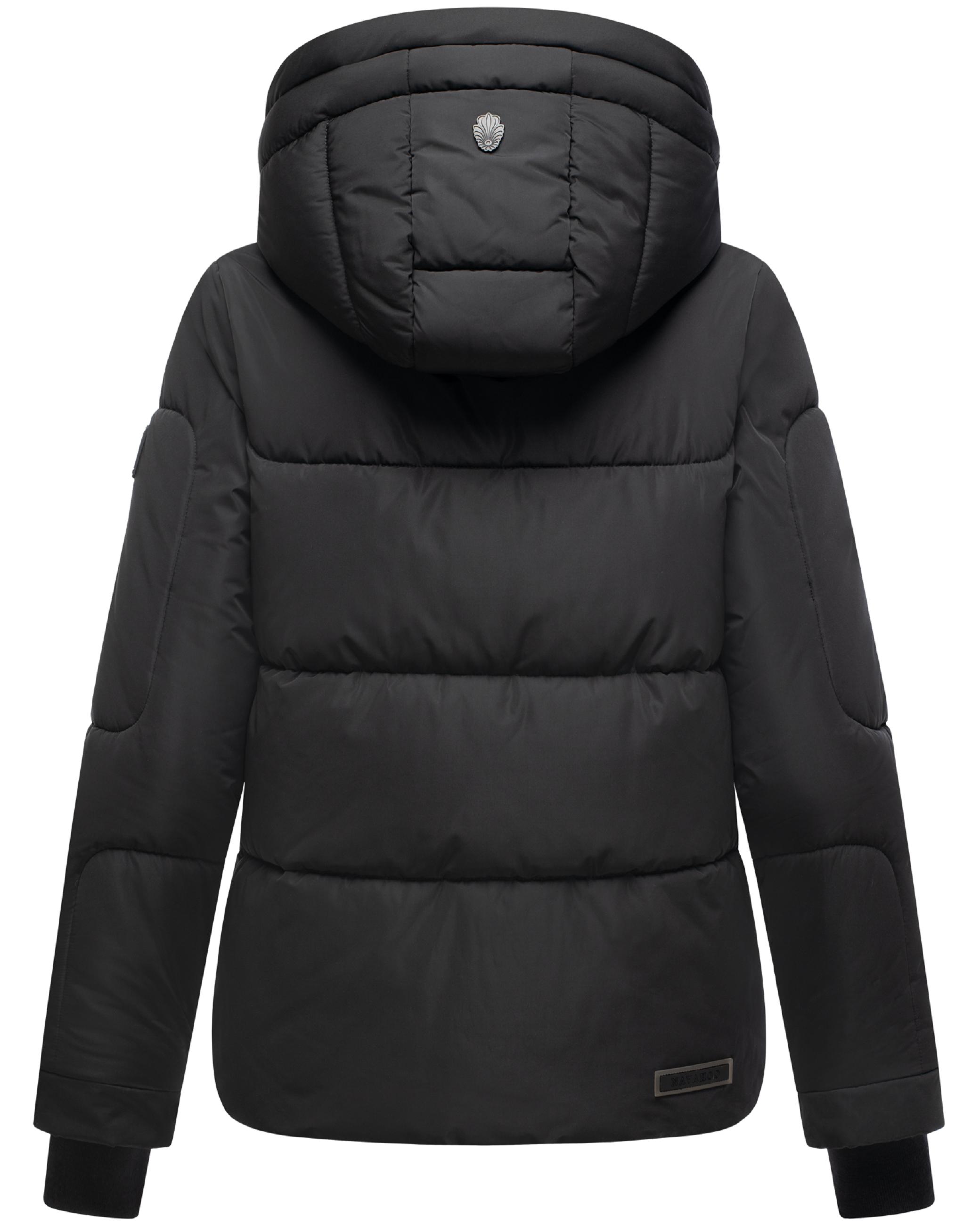 Winter Steppjacke mit abnehmbarer Kapuze "Zauberlicht 14" Black