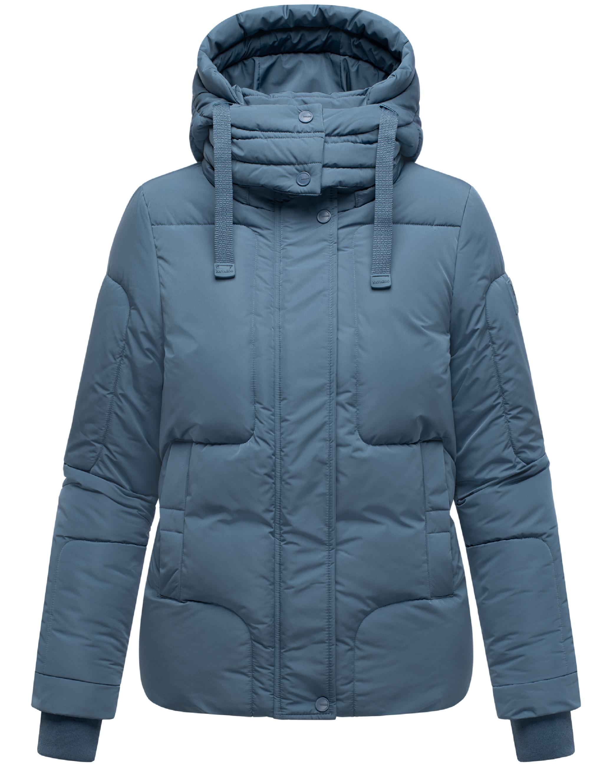 Winter Steppjacke mit abnehmbarer Kapuze "Zauberlicht 14" Dusty Blue