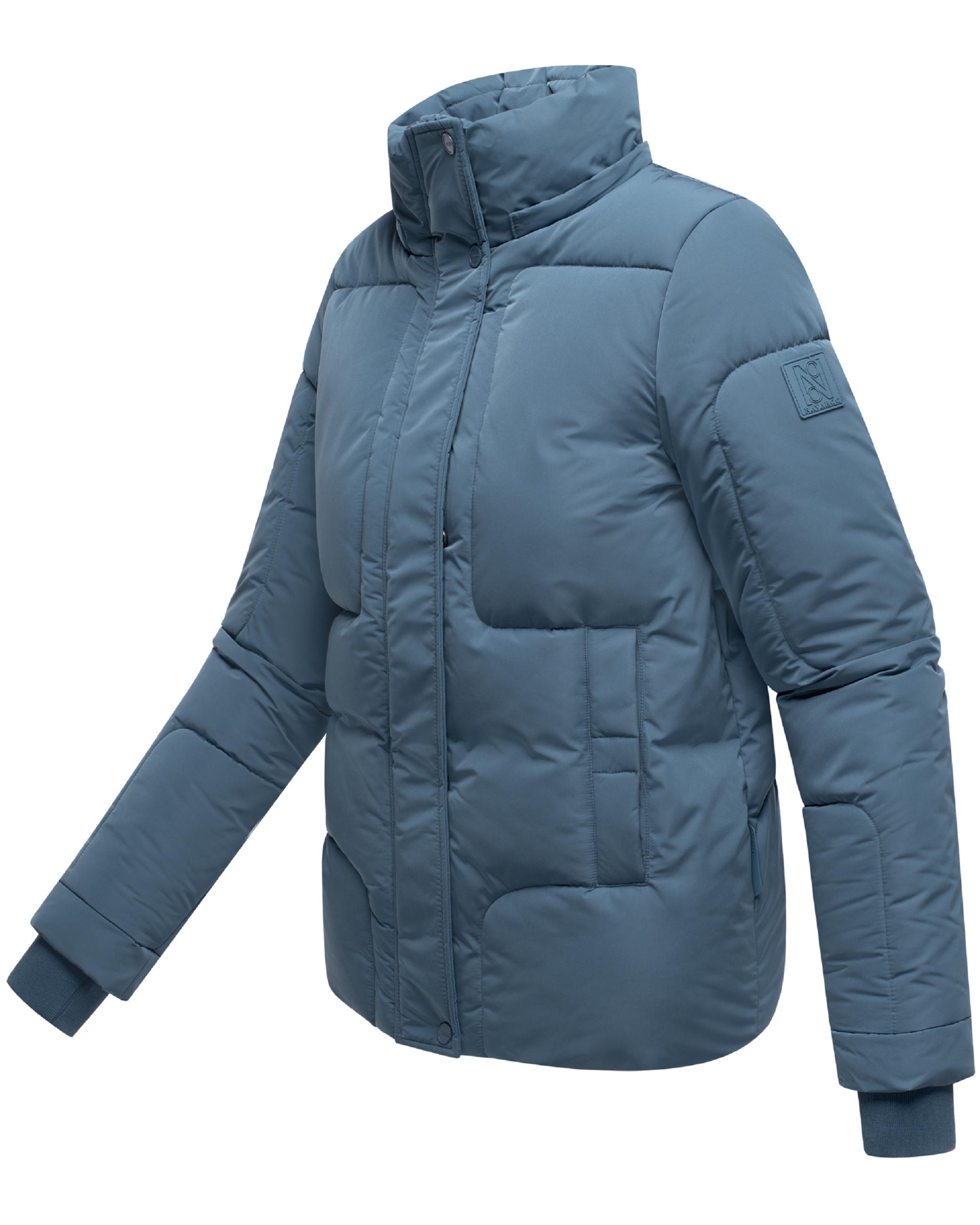 Winter Steppjacke mit abnehmbarer Kapuze "Zauberlicht 14" Dusty Blue