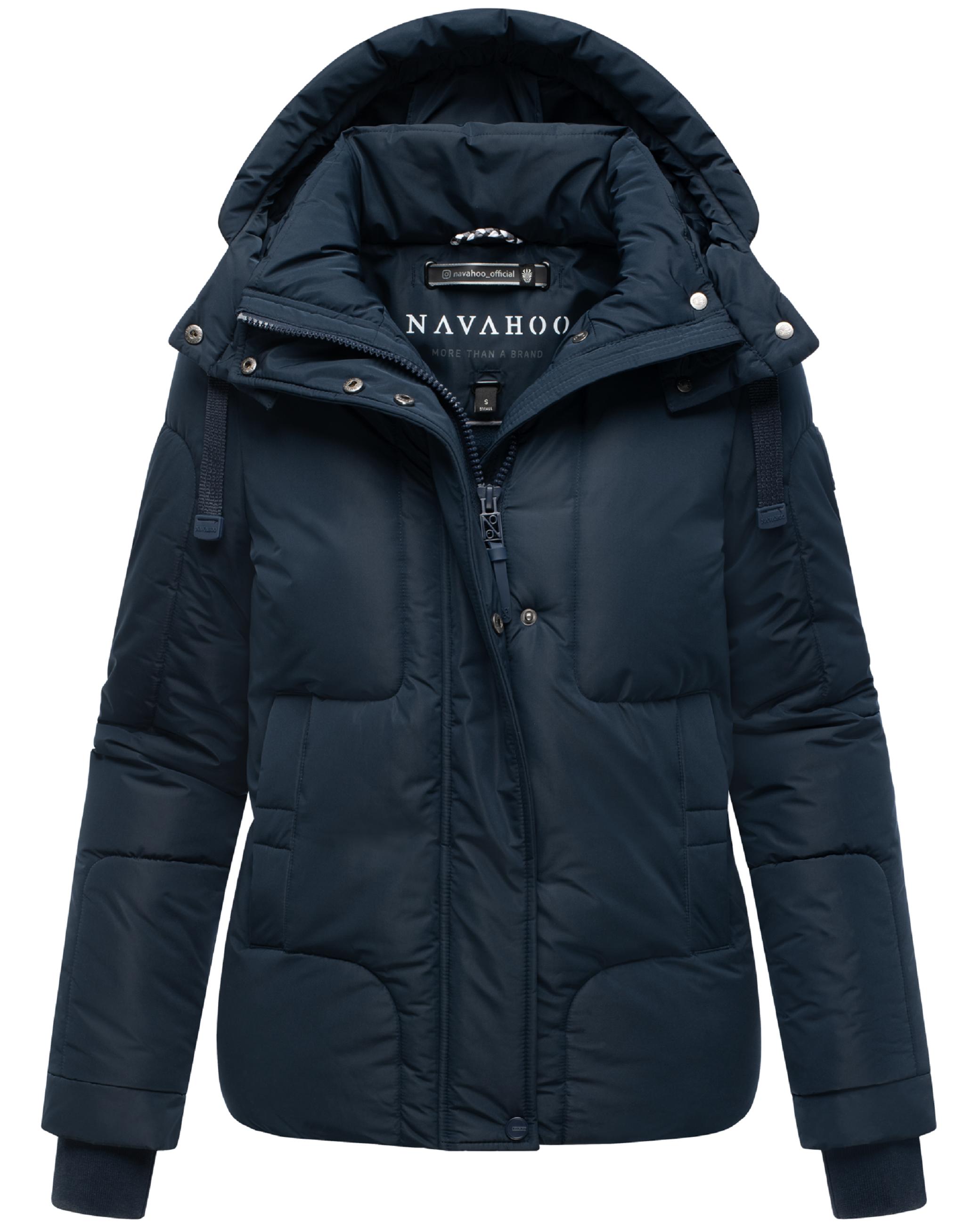 Winter Steppjacke mit abnehmbarer Kapuze "Zauberlicht 14" Navy
