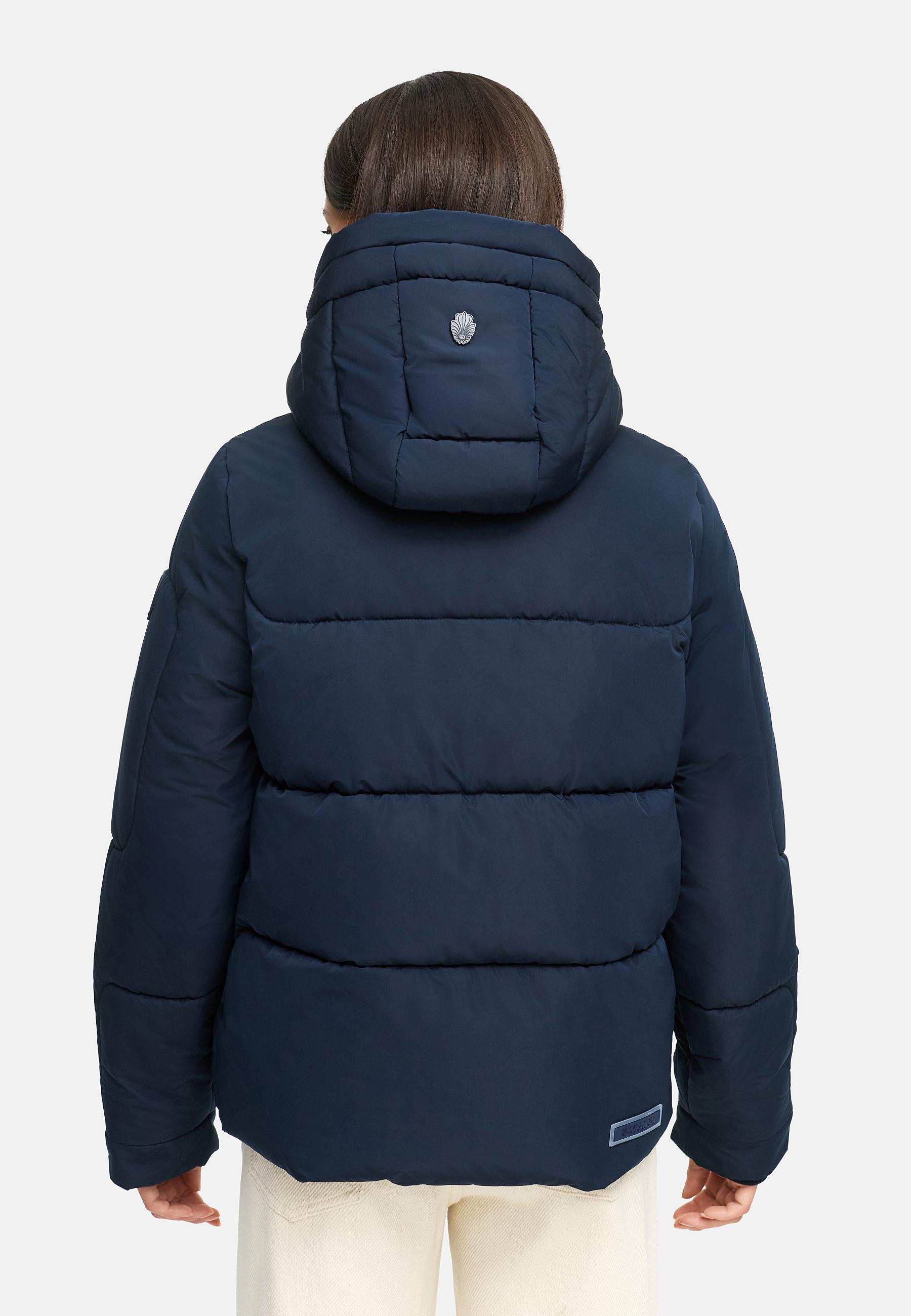 Winter Steppjacke mit abnehmbarer Kapuze "Zauberlicht 14" Navy