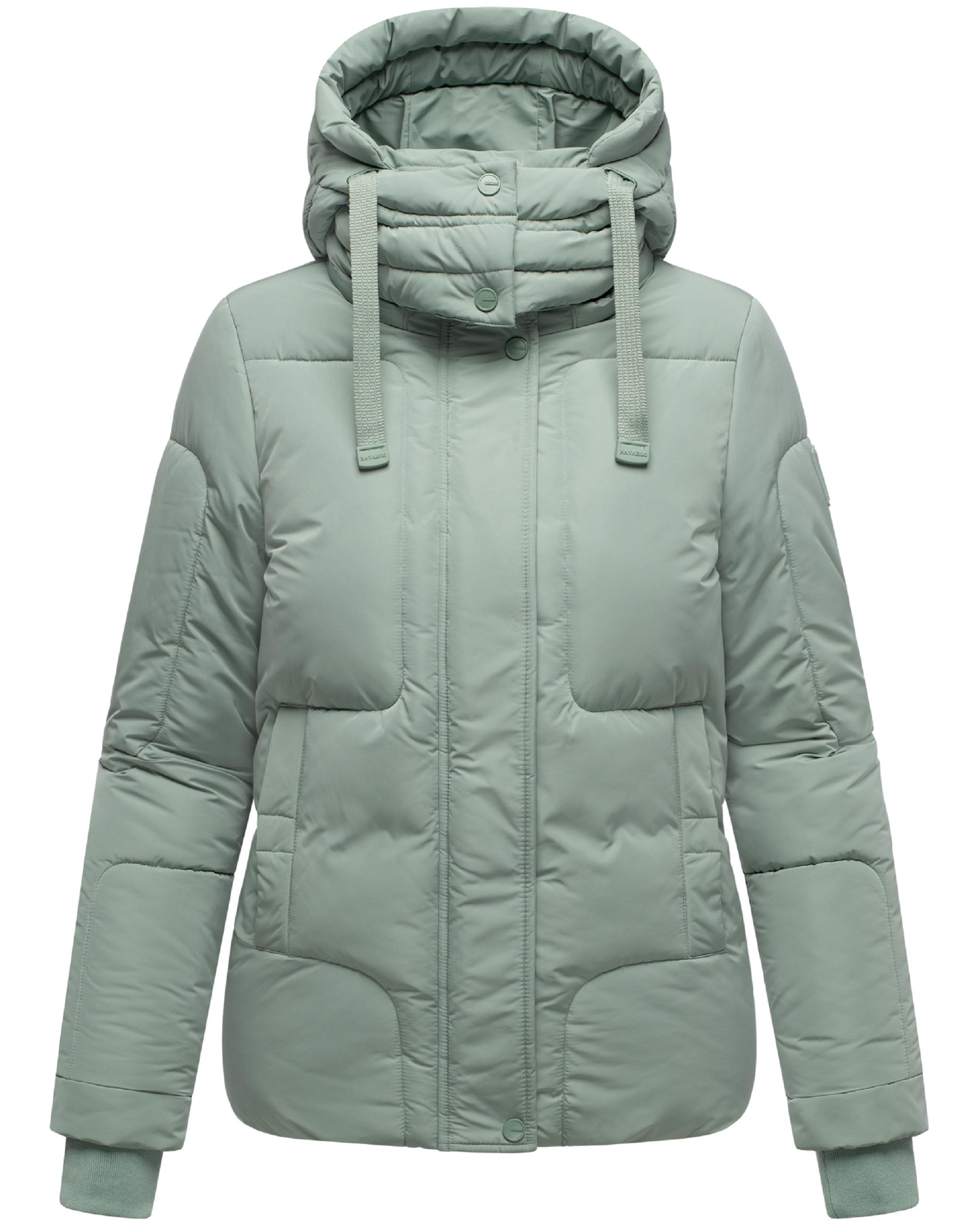 Winter Steppjacke mit abnehmbarer Kapuze "Zauberlicht 14" Smokey Mint