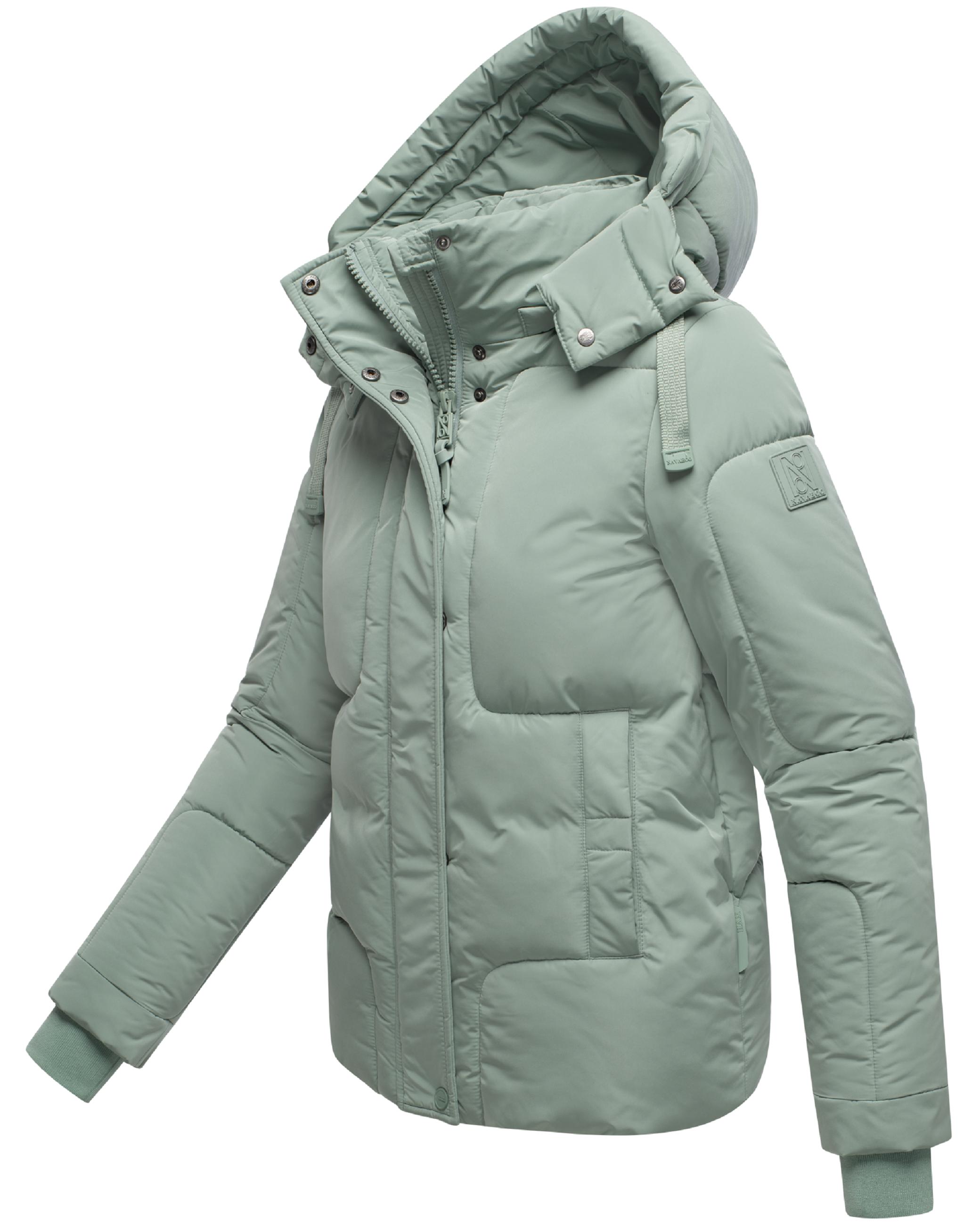 Winter Steppjacke mit abnehmbarer Kapuze "Zauberlicht 14" Smokey Mint