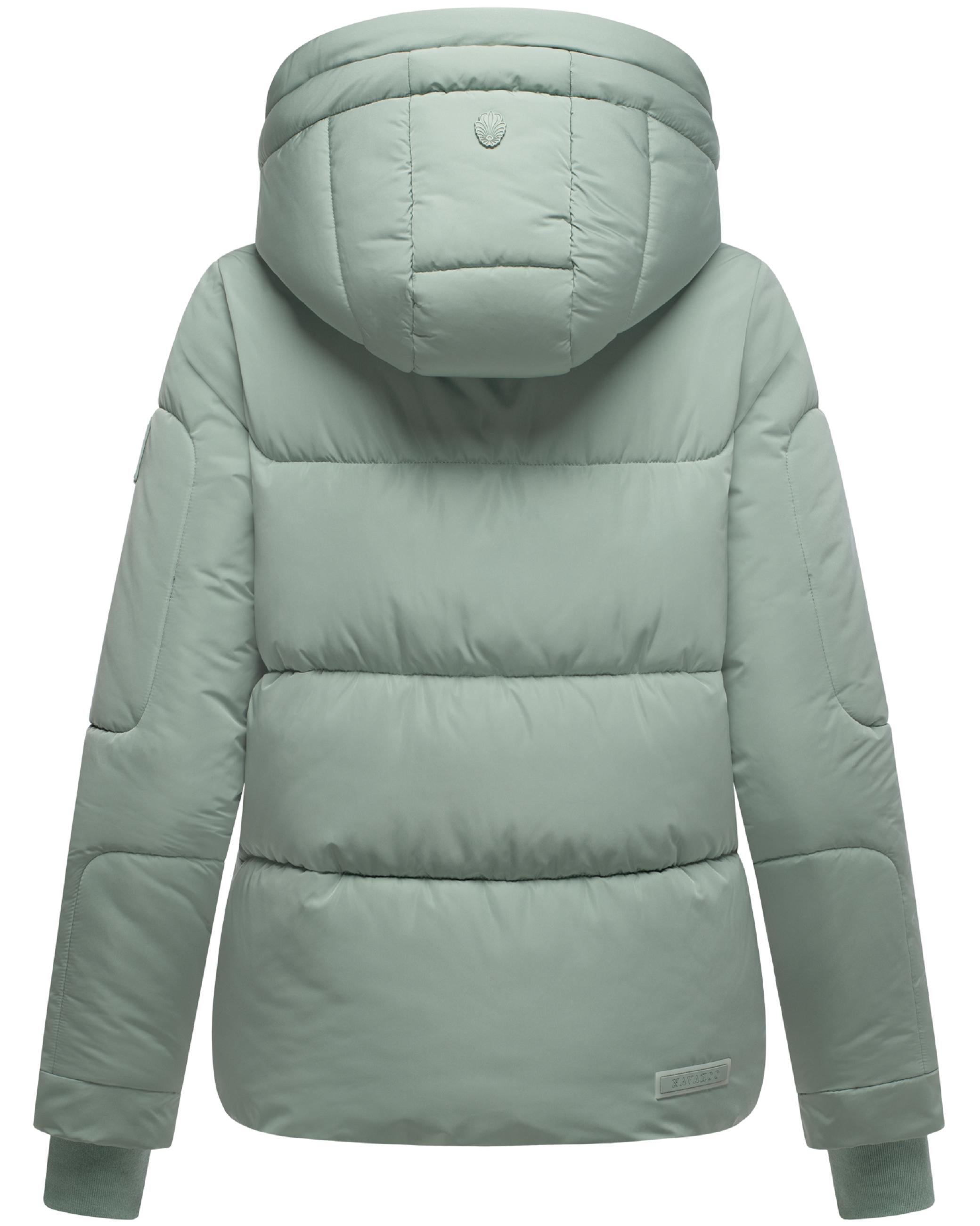 Winter Steppjacke mit abnehmbarer Kapuze "Zauberlicht 14" Smokey Mint