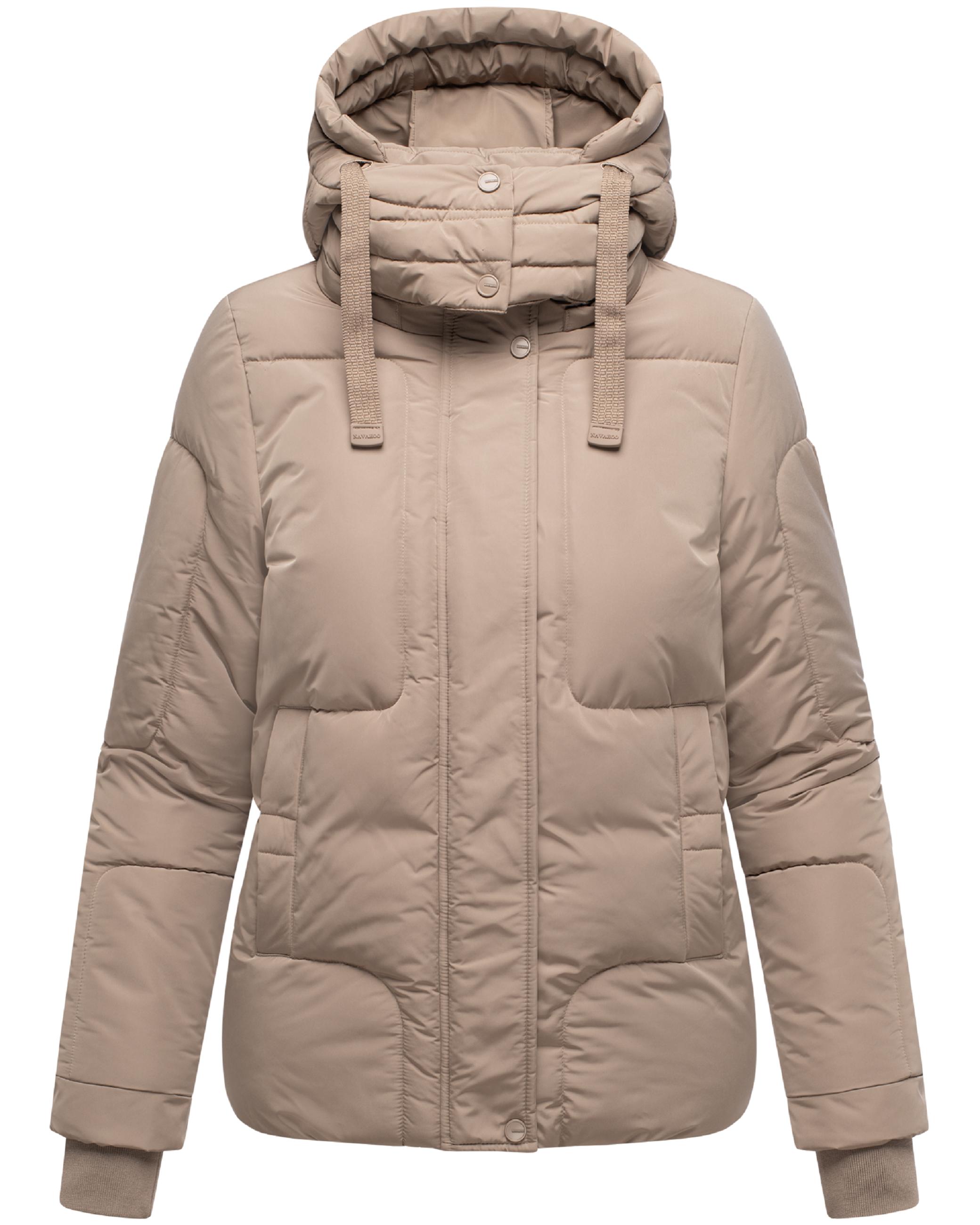 Winter Steppjacke mit abnehmbarer Kapuze "Zauberlicht 14" Taupe Grey