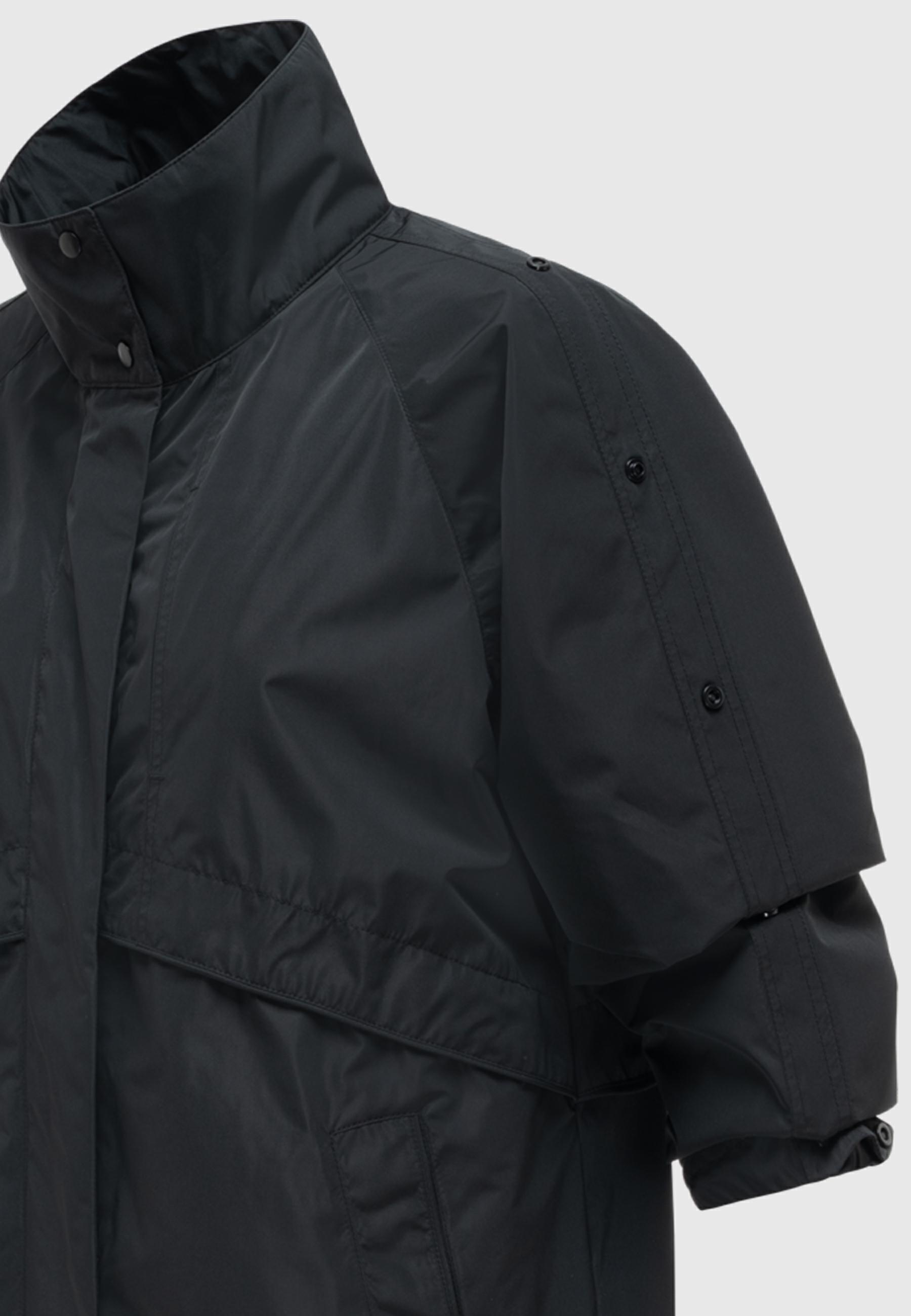 oversized Parka mit krempelbaren Ärmeln "Zenblüte 14" Black
