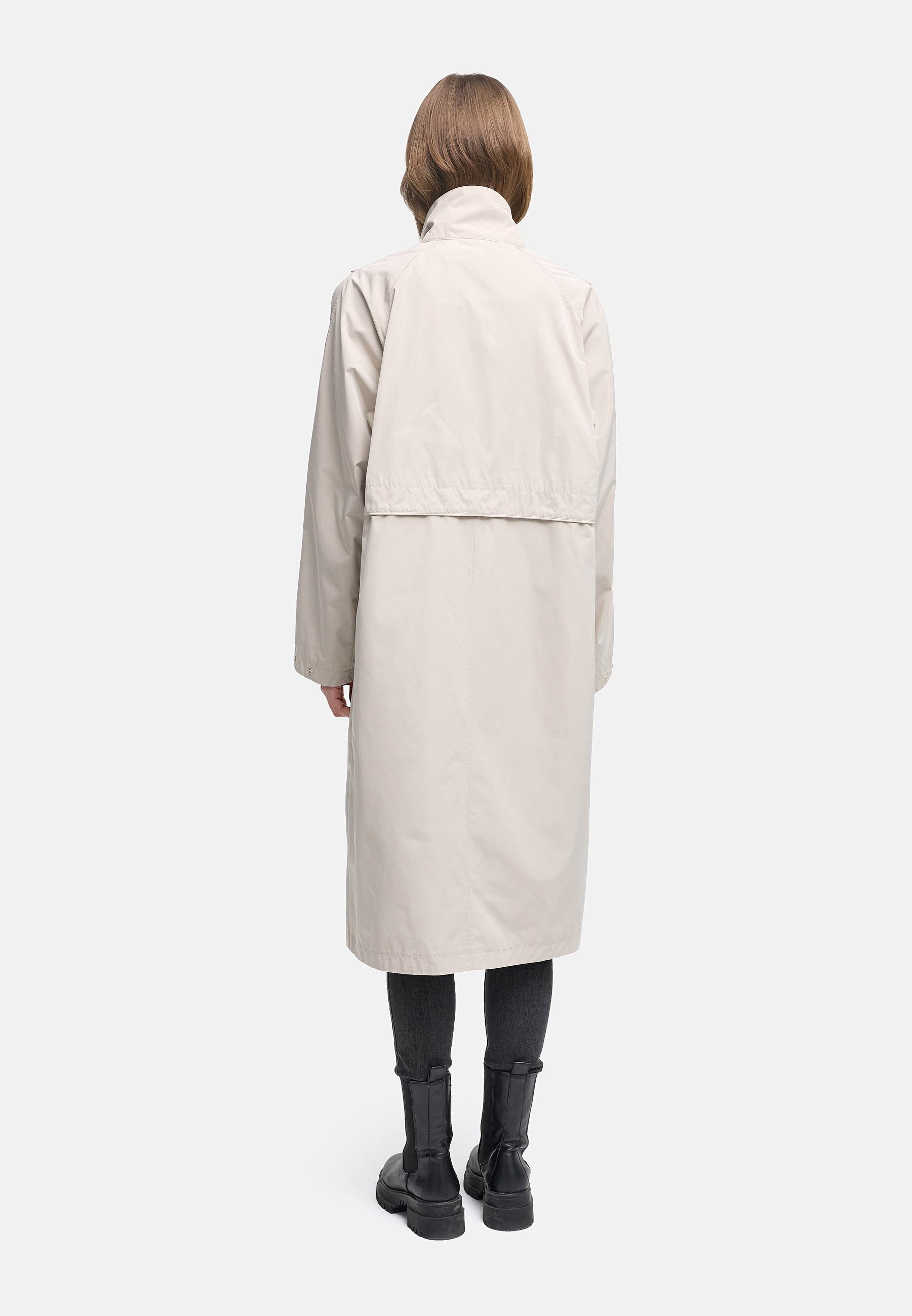 Wasserdichter, oversized Parka mit krempelbaren Ärmeln "Zenblüte 14" Bone