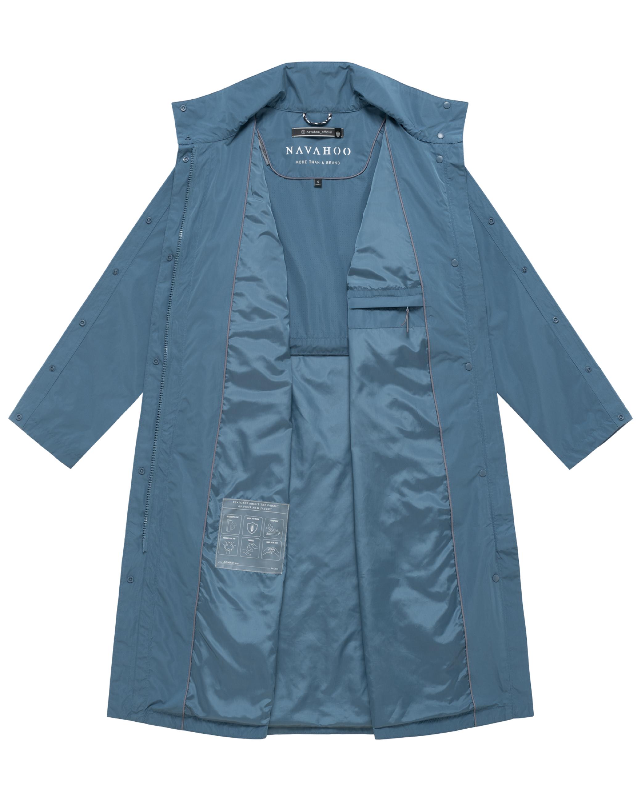 oversized Parka mit krempelbaren Ärmeln "Zenblüte 14" Dusty Blue