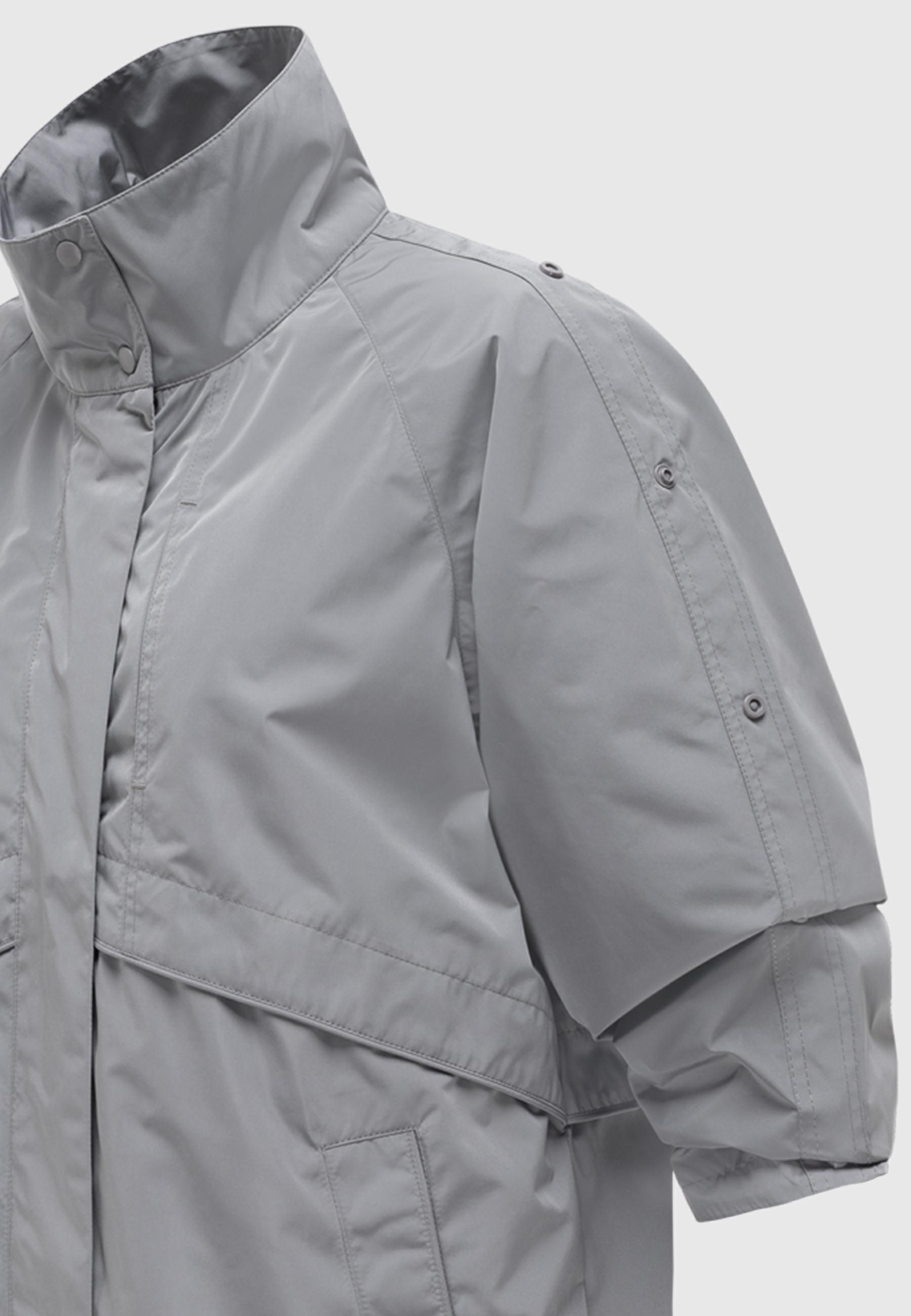 Wasserdichter, oversized Parka mit krempelbaren Ärmeln "Zenblüte 14" Grey