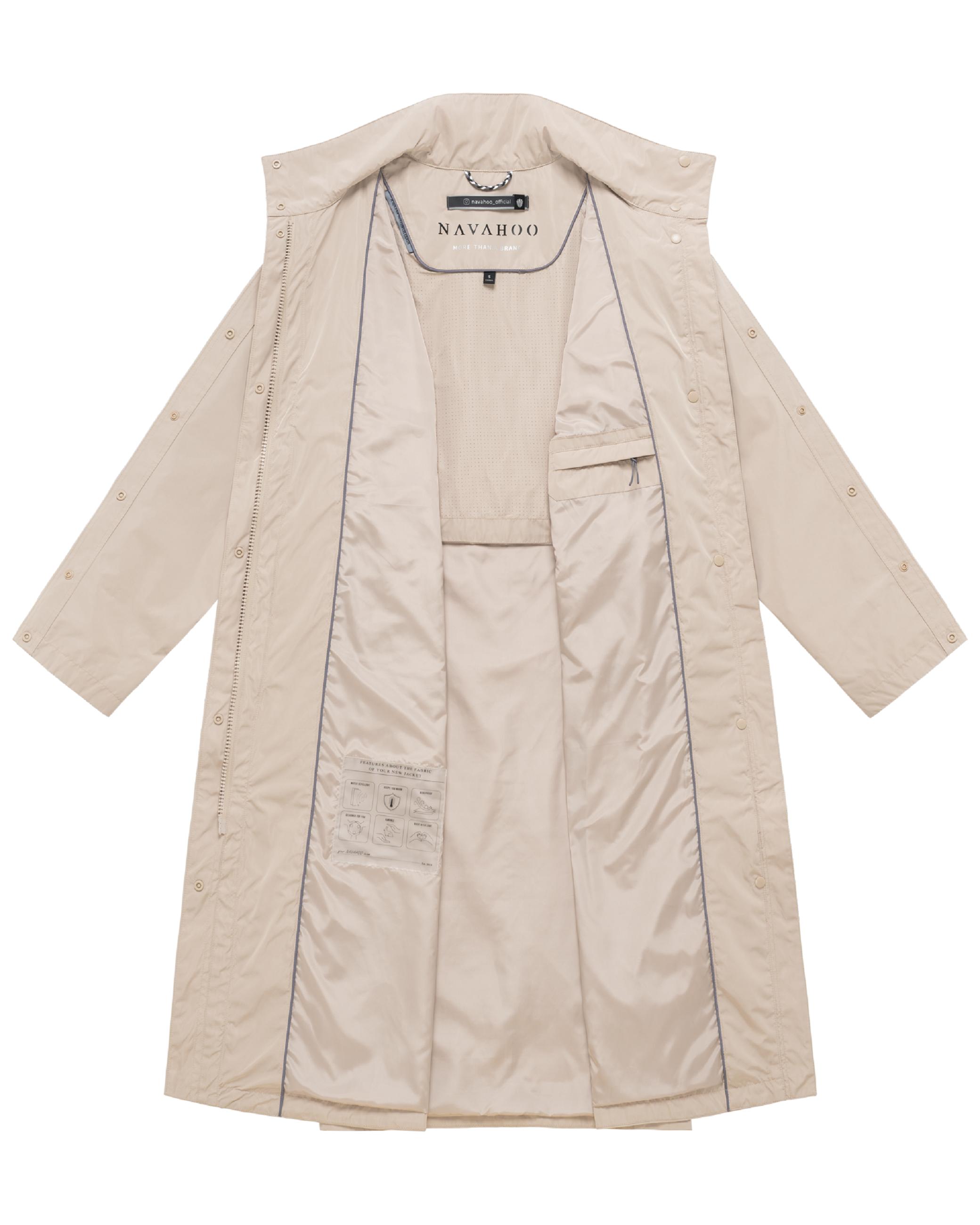 oversized Parka mit krempelbaren Ärmeln "Zenblüte 14" Light Taupe