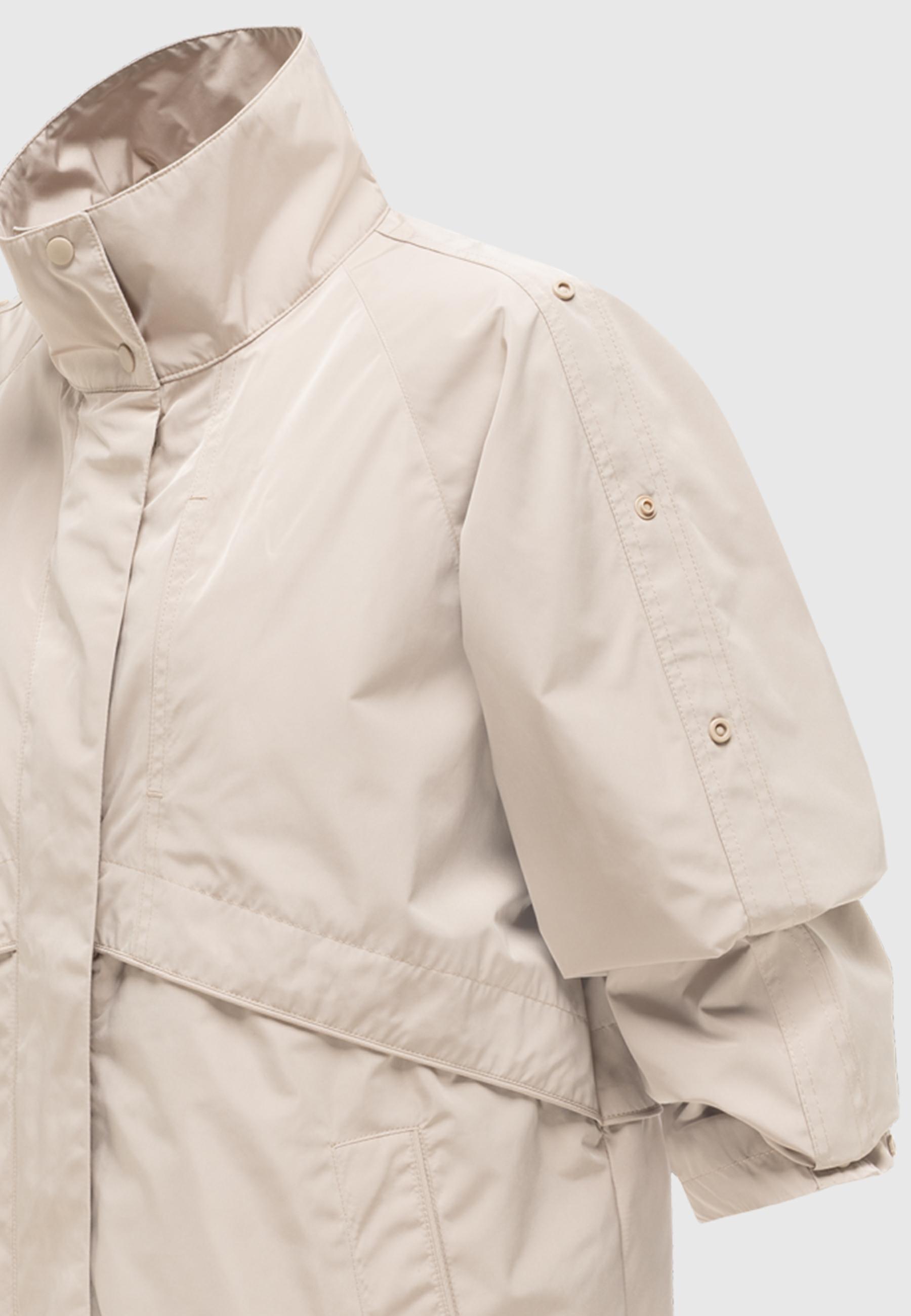 Wasserdichter, oversized Parka mit krempelbaren Ärmeln "Zenblüte 14" Light Taupe