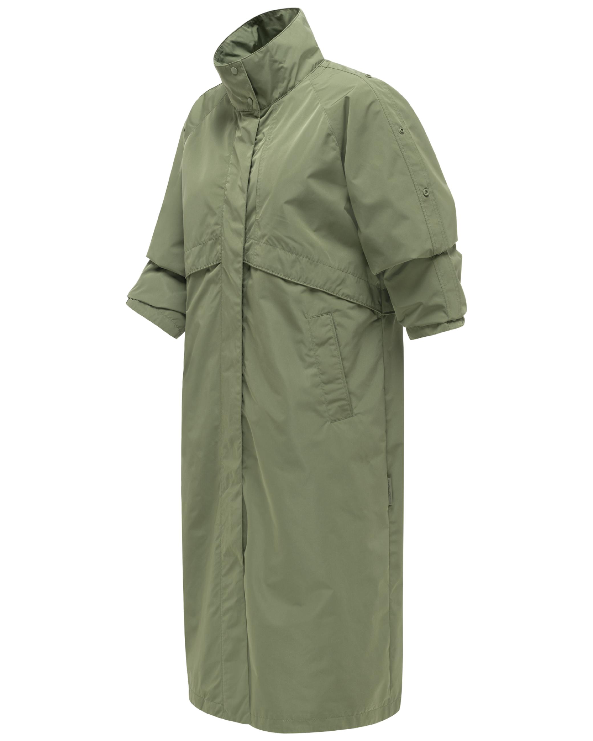 oversized Parka mit krempelbaren Ärmeln "Zenblüte 14" Olive Leaf