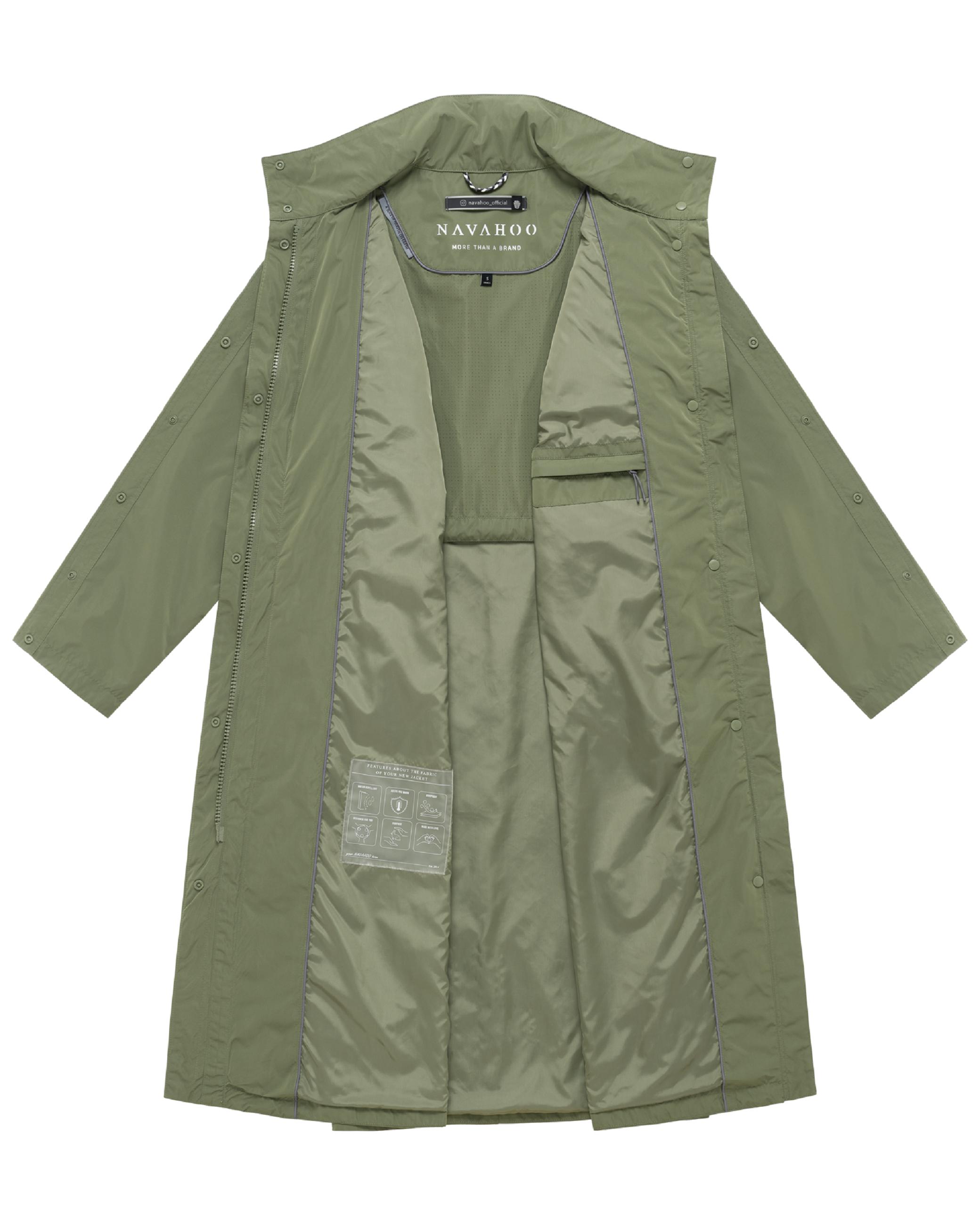 oversized Parka mit krempelbaren Ärmeln "Zenblüte 14" Olive Leaf