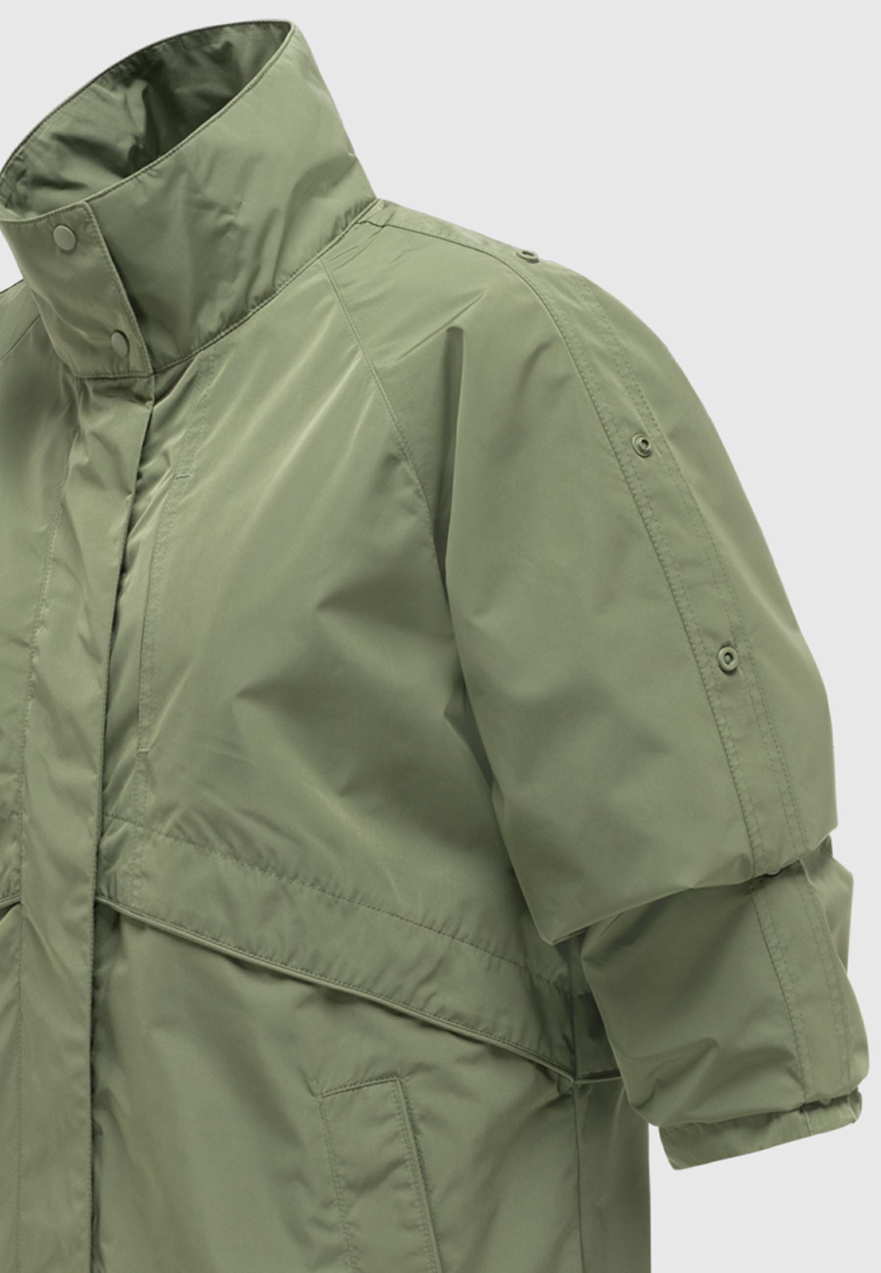 oversized Parka mit krempelbaren Ärmeln "Zenblüte 14" Olive Leaf