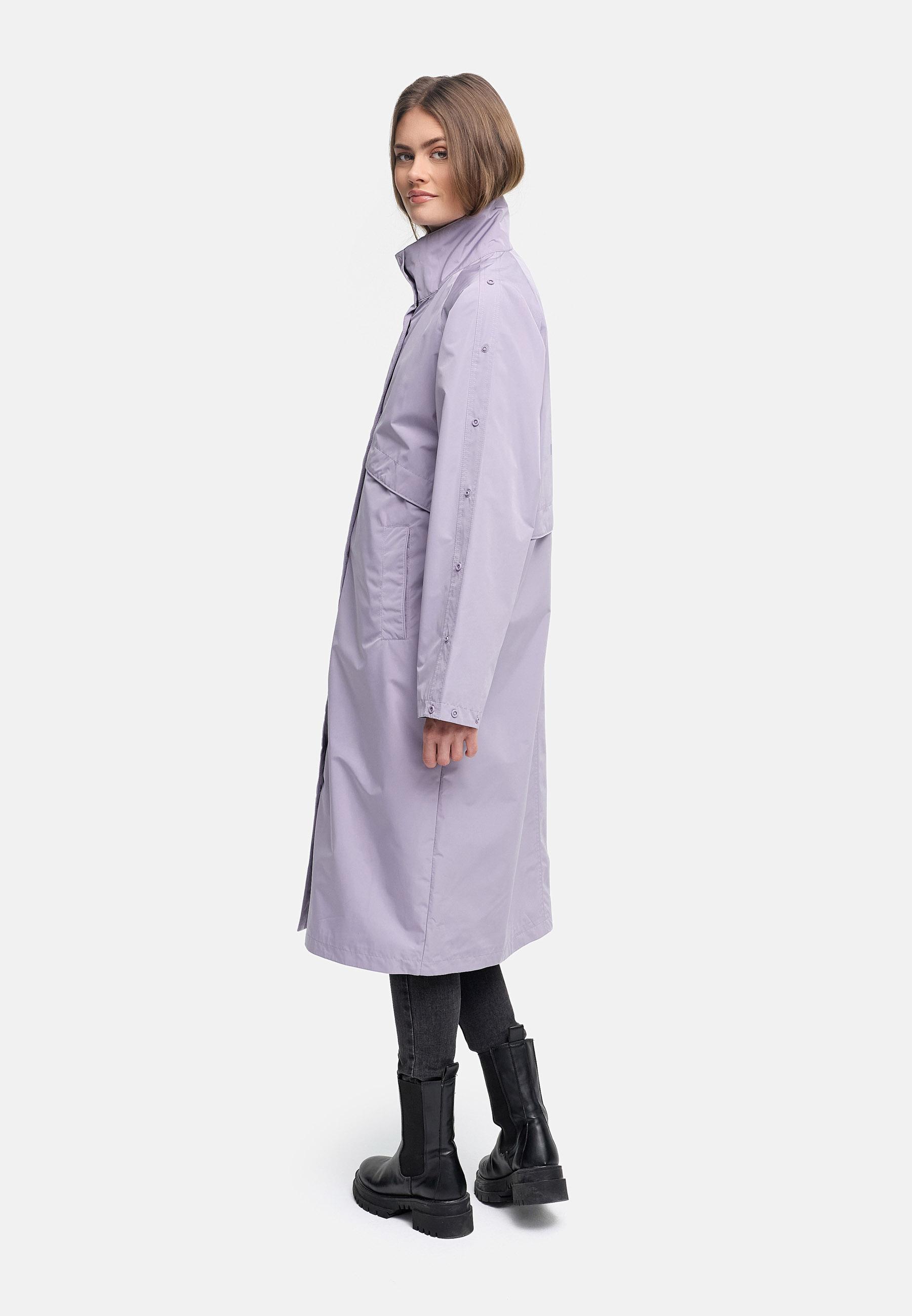 Wasserdichter, oversized Parka mit krempelbaren Ärmeln "Zenblüte 14" Powder Lilac