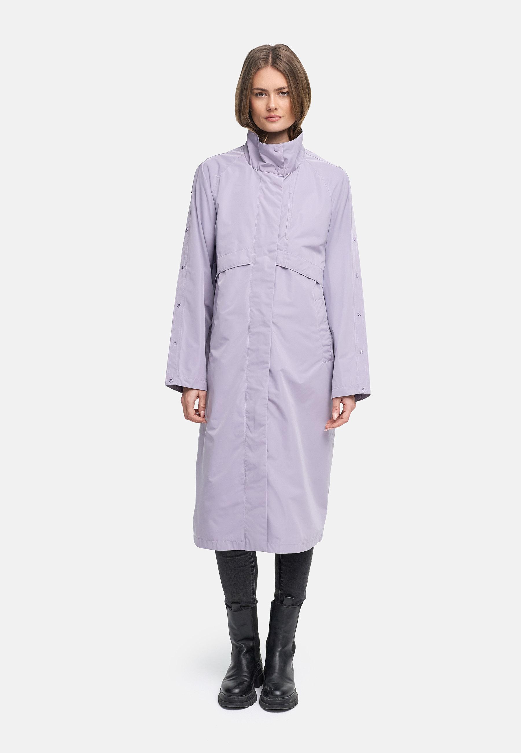 Wasserdichter, oversized Parka mit krempelbaren Ärmeln "Zenblüte 14" Powder Lilac