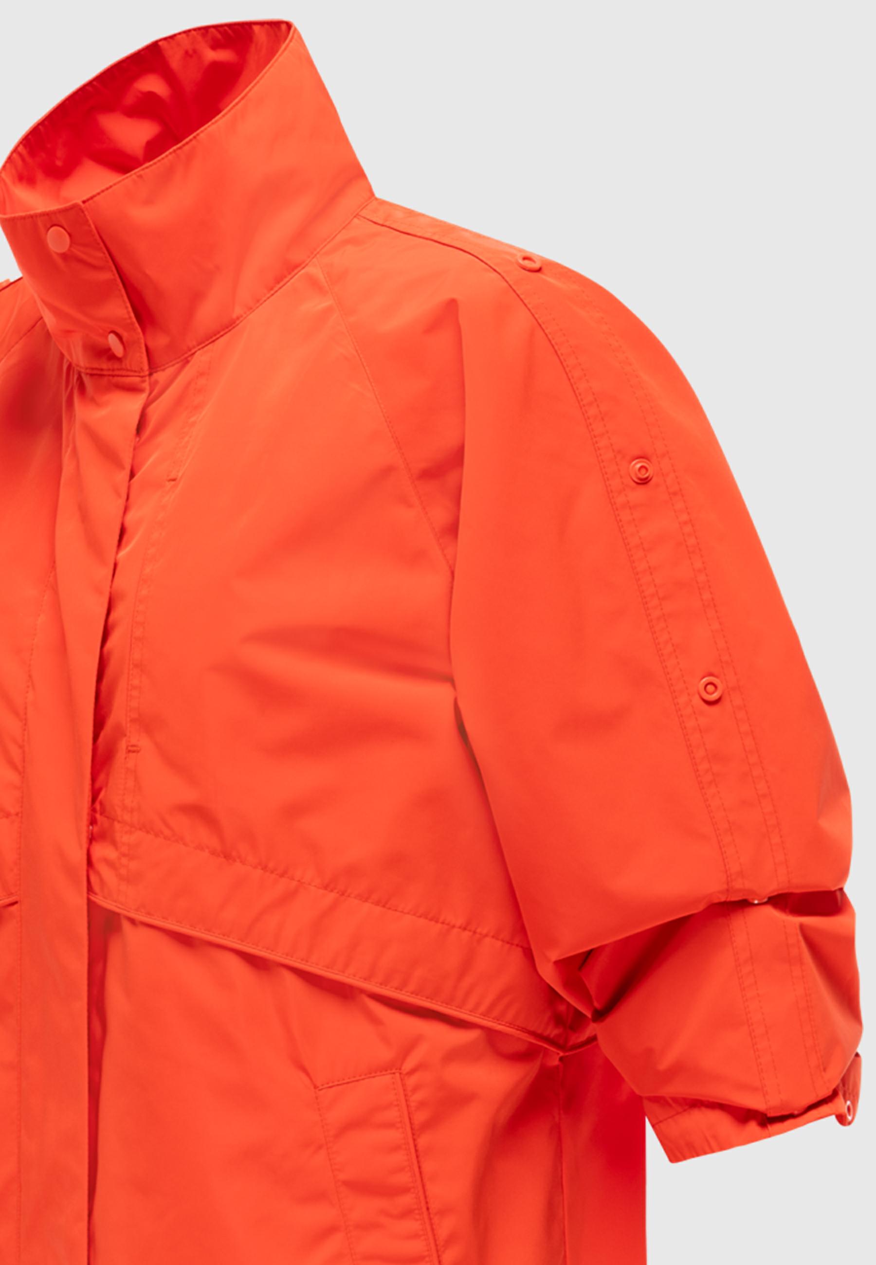 Wasserdichter, oversized Parka mit krempelbaren Ärmeln "Zenblüte 14" Spicy Orange