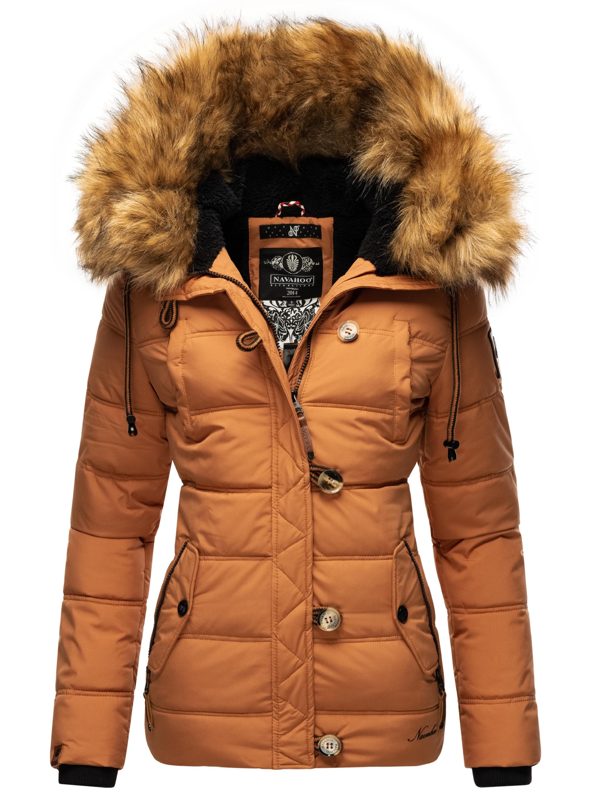 Winter Steppjacke mit abnehmbarem Kunstfell "Zoja" Rusty Cinnamon