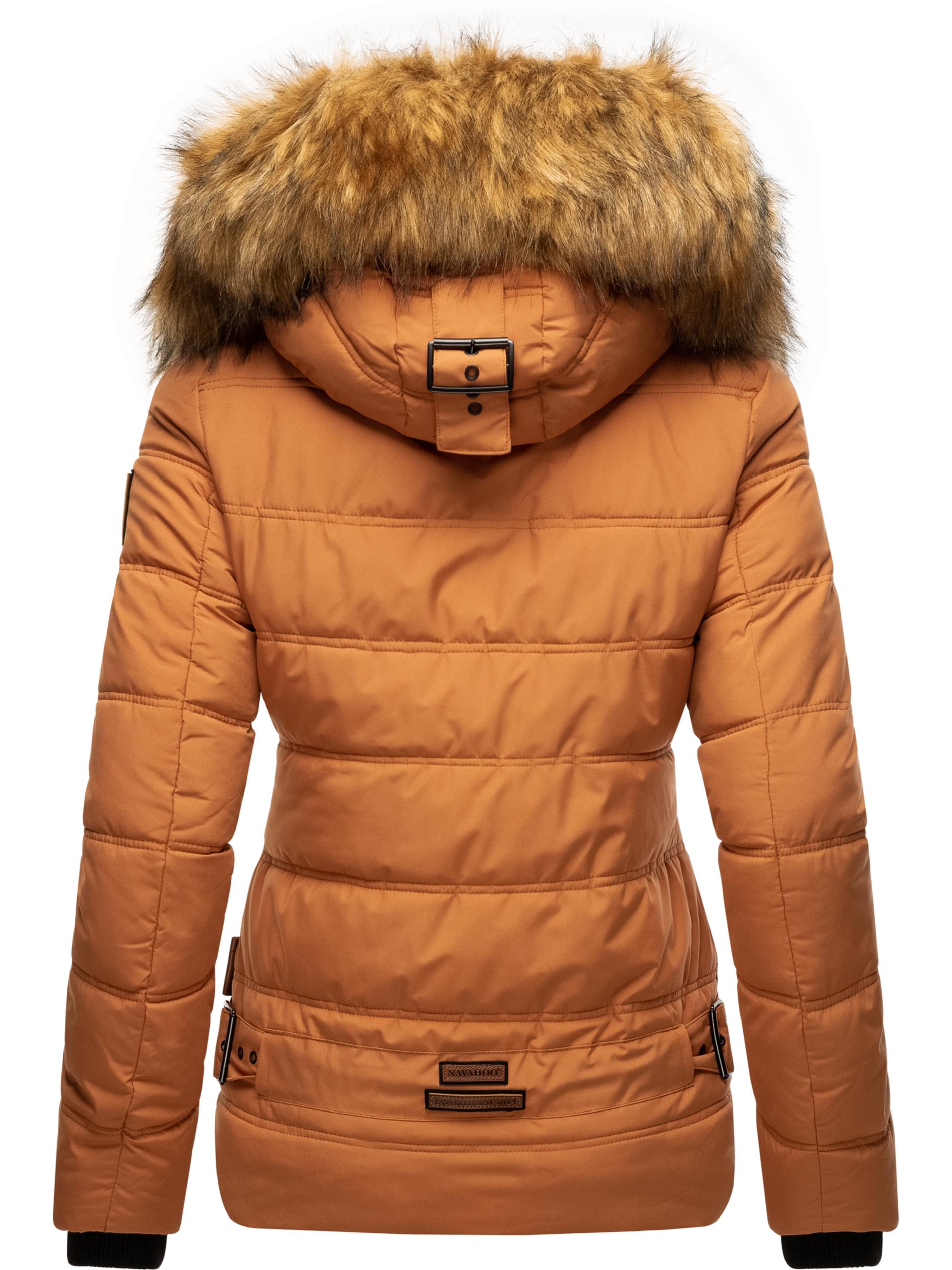 Winter Steppjacke mit abnehmbarem Kunstfell "Zoja" Rusty Cinnamon