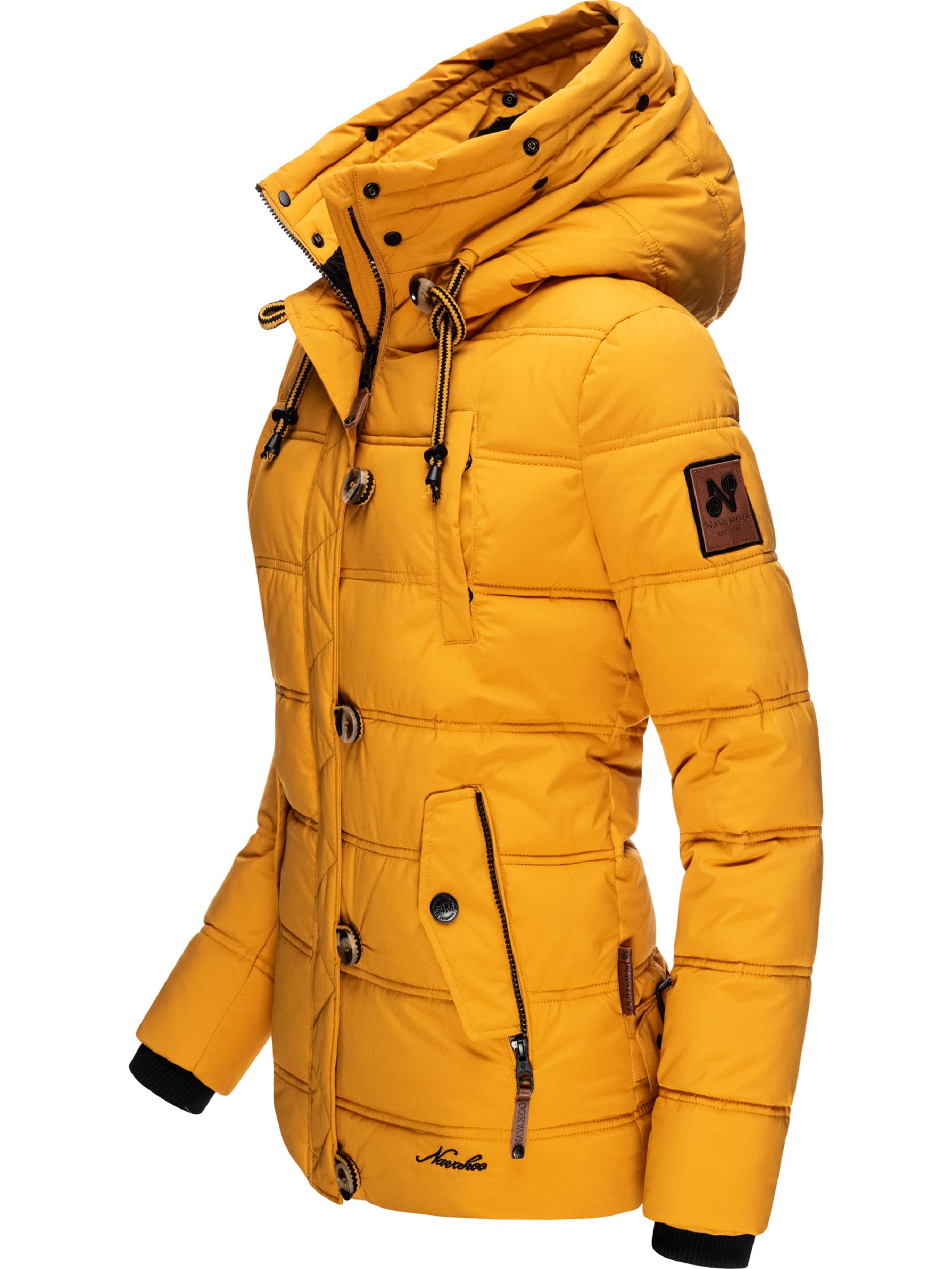 Winter Steppjacke mit abnehmbarem Kunstfell "Zoja" Yellow