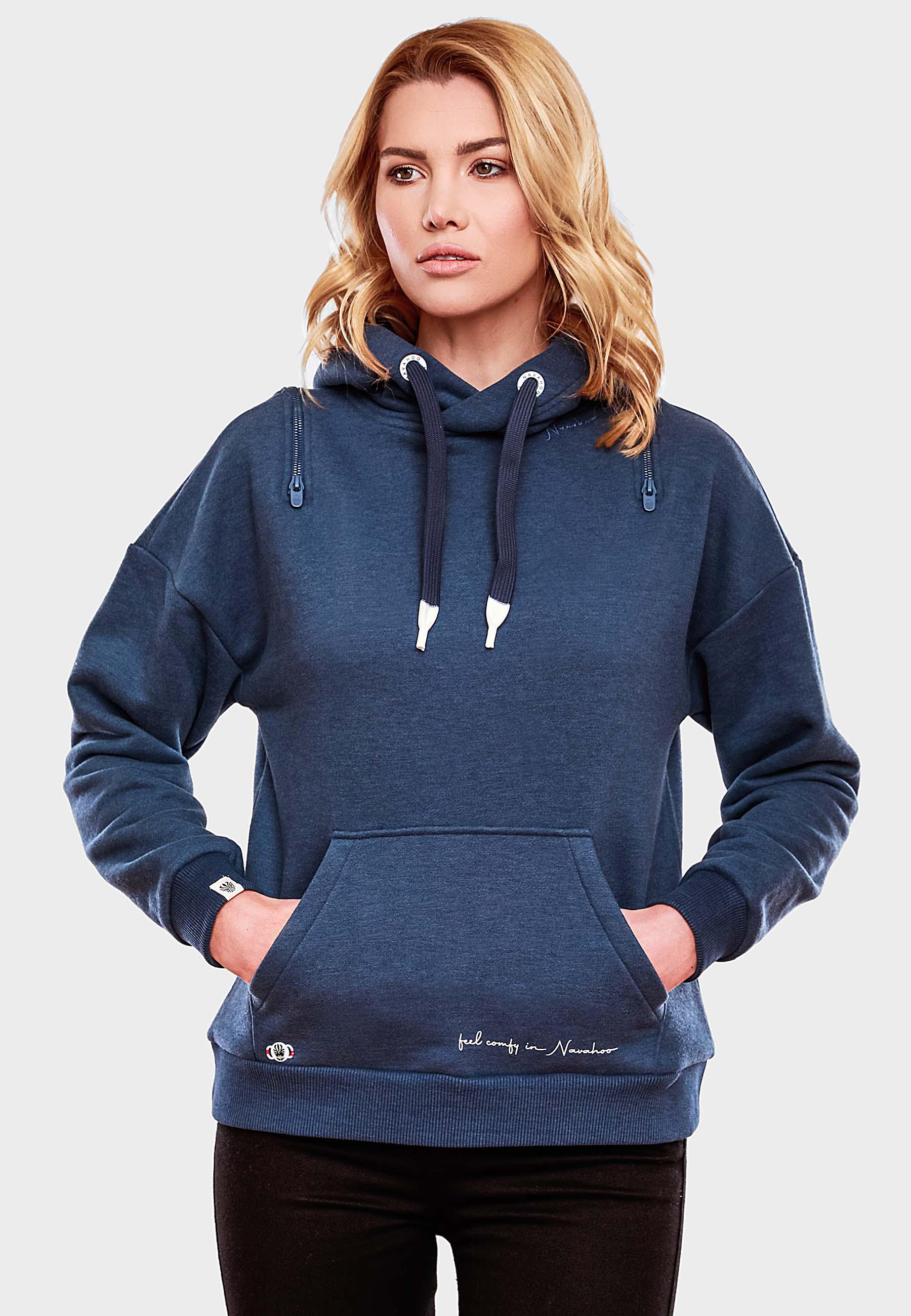 Weicher Oversize Hoodie "Zuckerbärchen" Dusty Blue