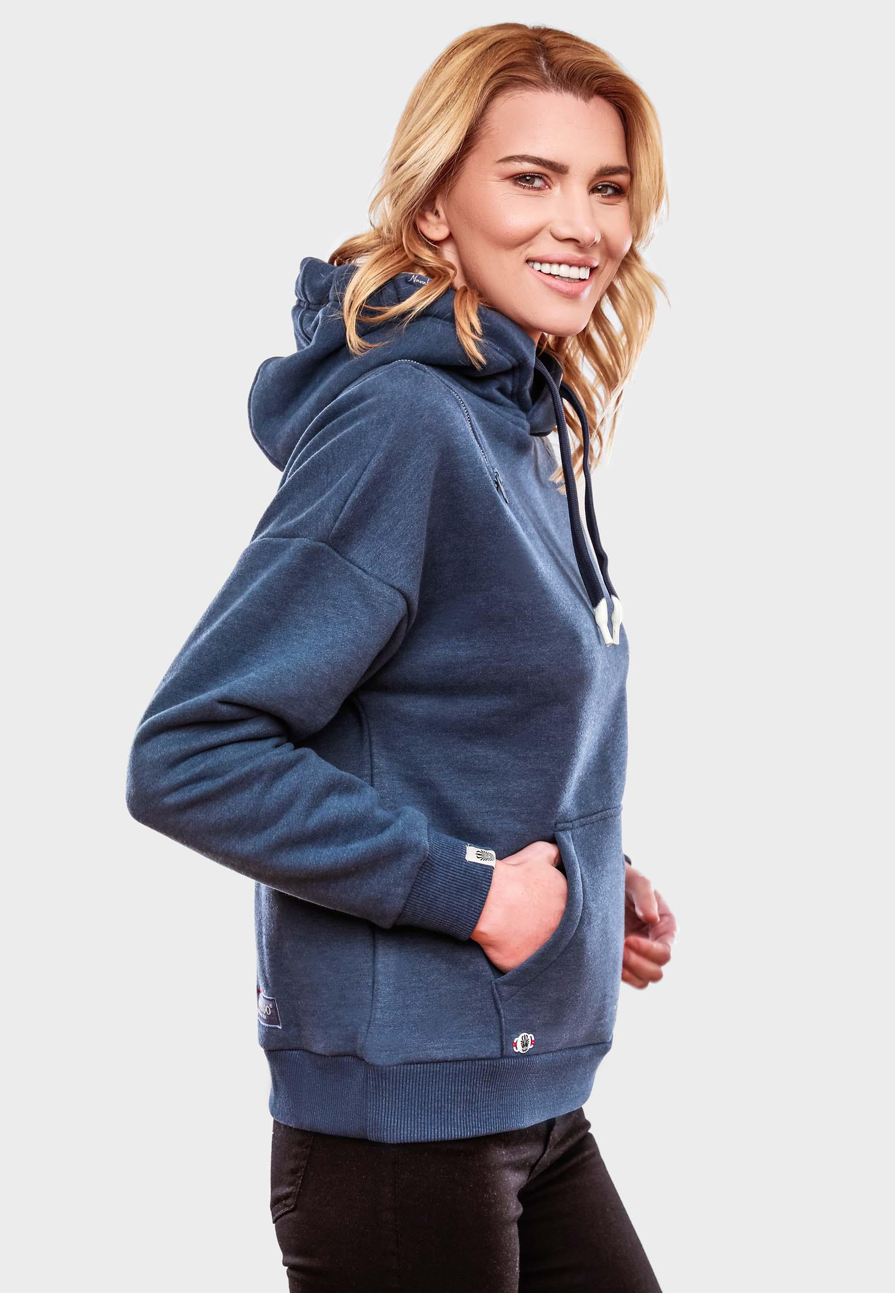 Weicher Oversize Hoodie "Zuckerbärchen" Dusty Blue