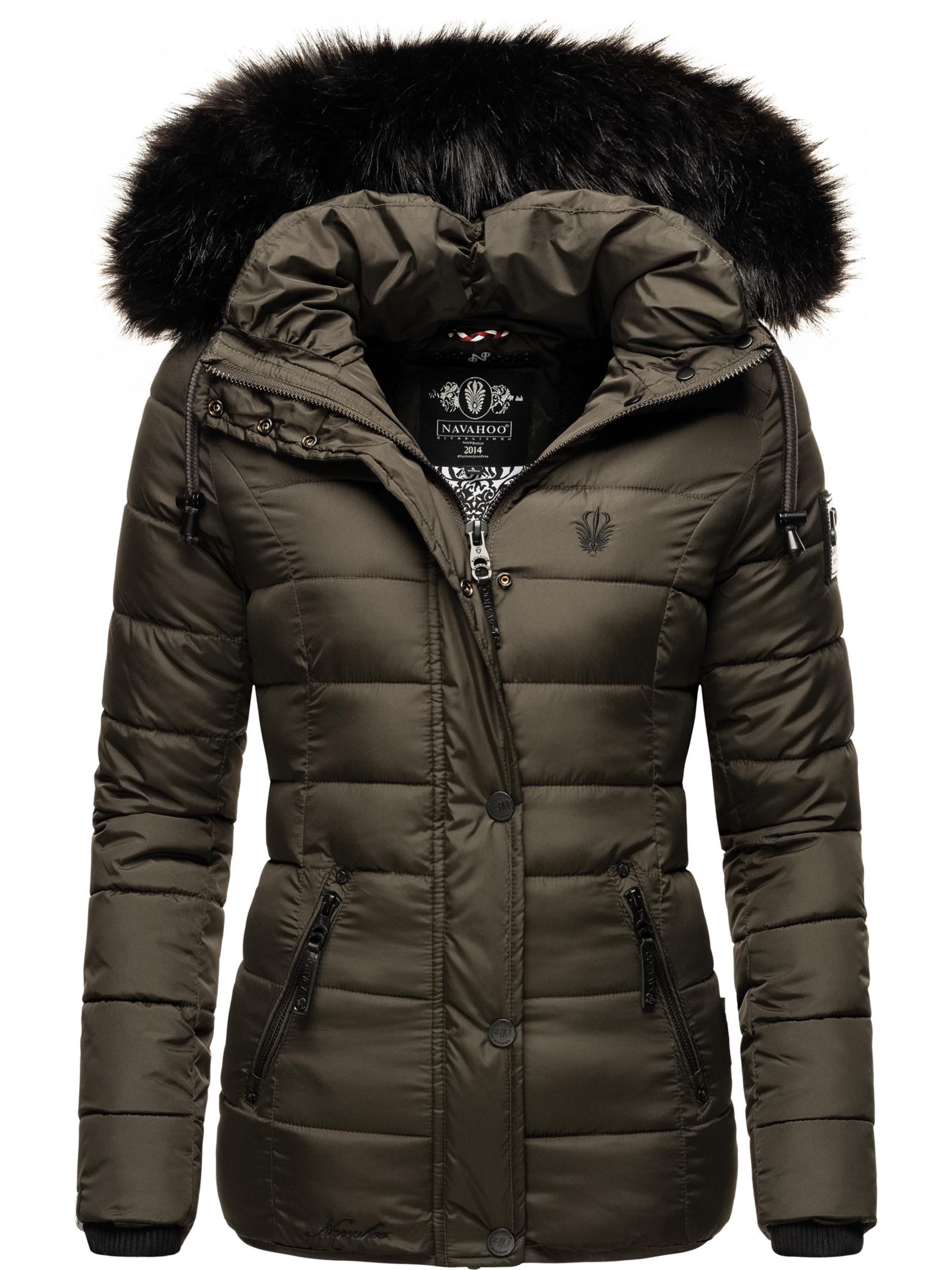 Winter Steppjacke mit abnehmbarer Kapuze "Zuckerbiene" Anthracite