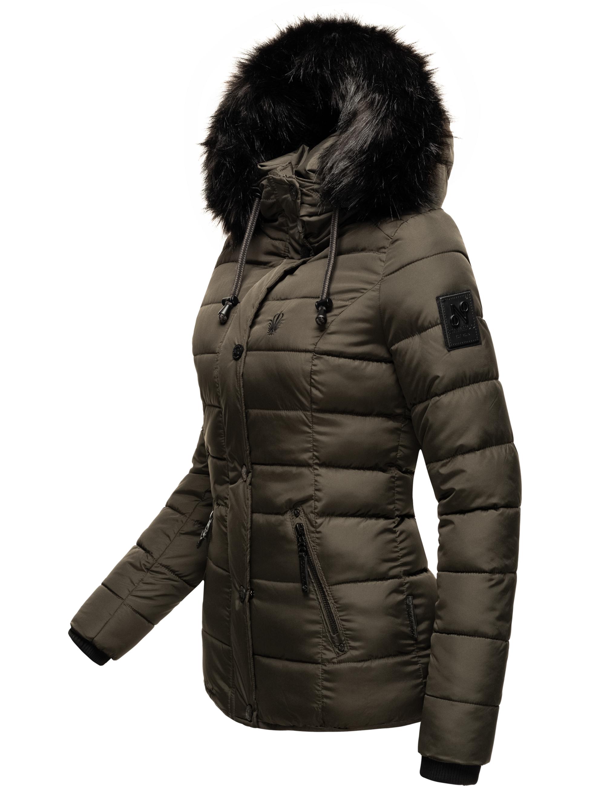 Winter Steppjacke mit abnehmbarer Kapuze "Zuckerbiene" Anthracite