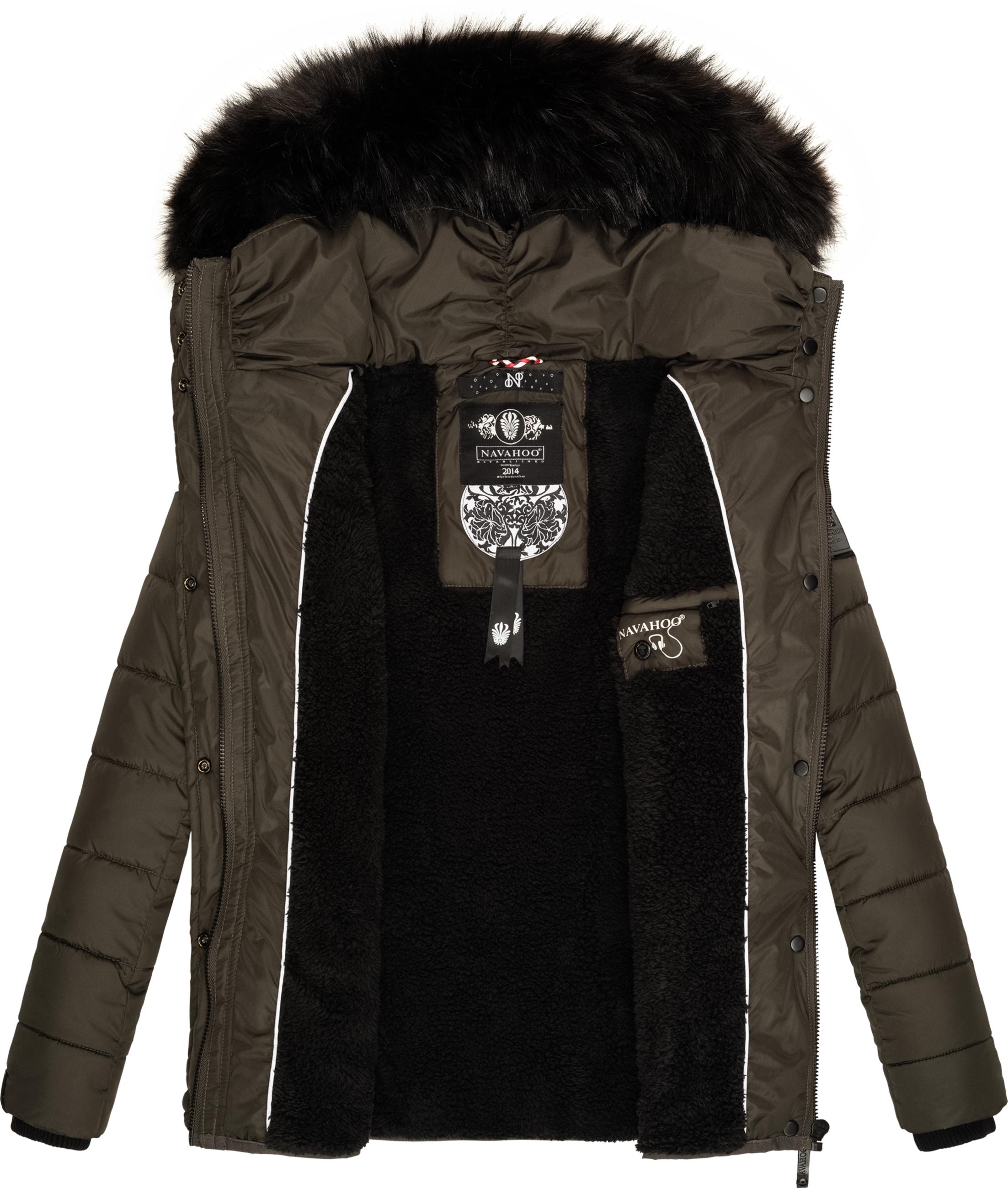 Winter Steppjacke mit abnehmbarer Kapuze "Zuckerbiene" Anthracite