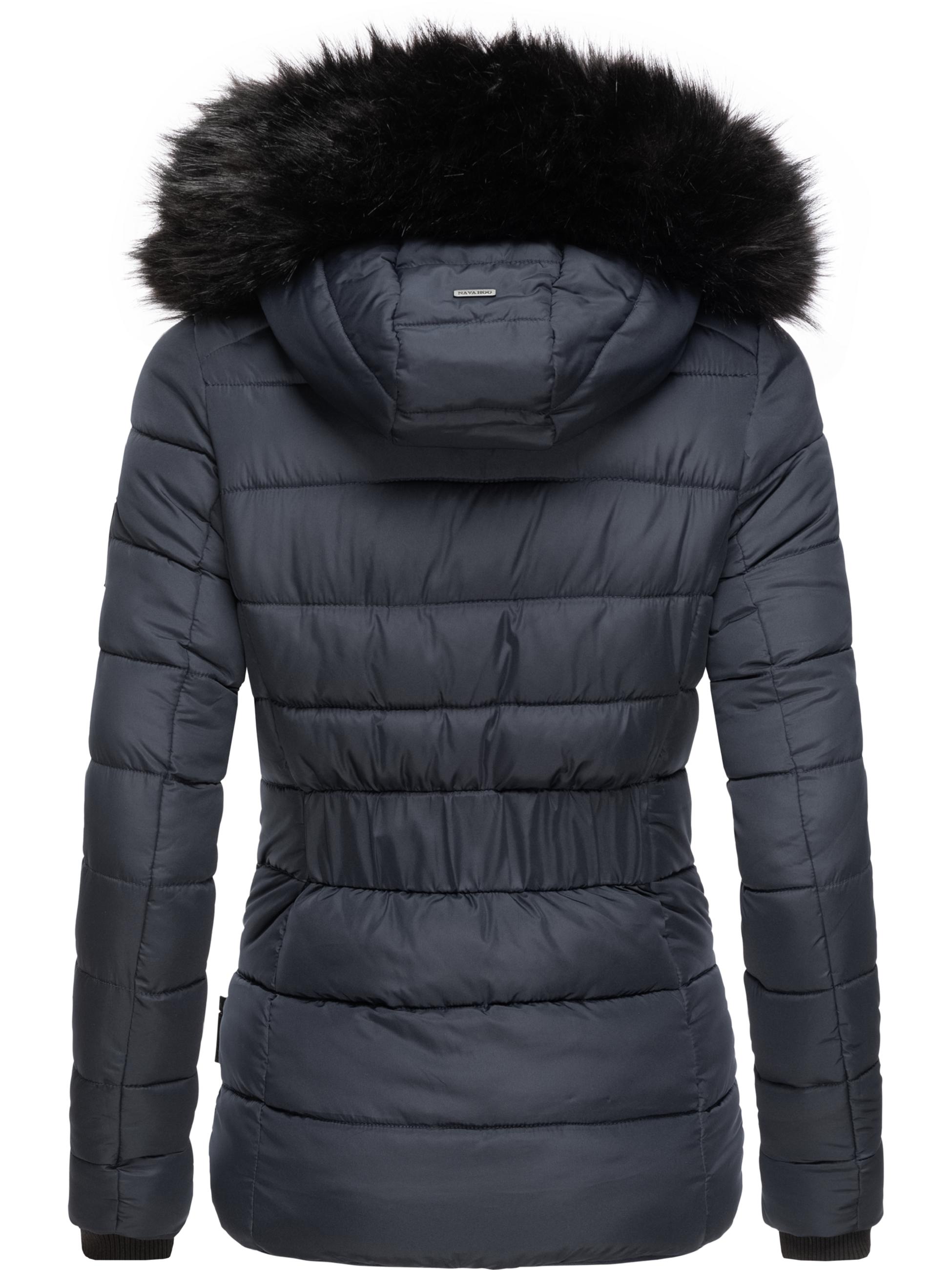 Winter Steppjacke mit abnehmbarer Kapuze "Zuckerbiene" Blau