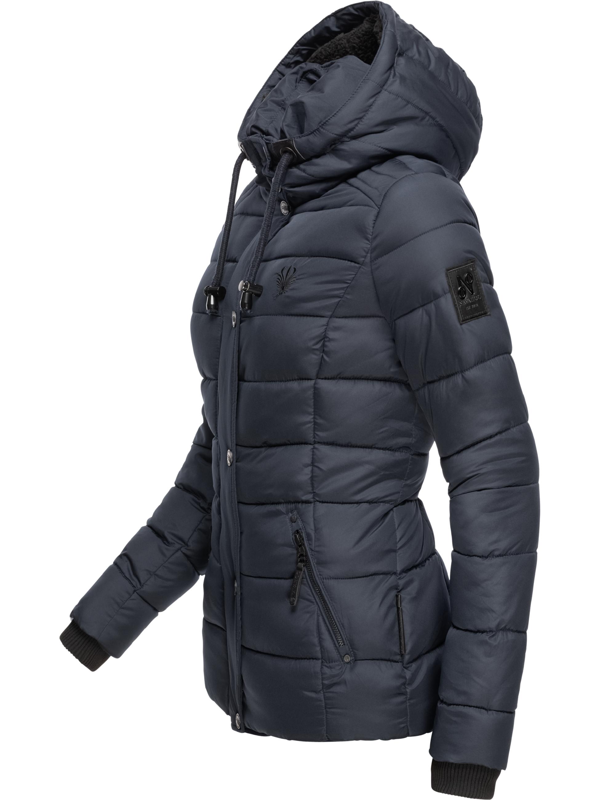 Winter Steppjacke mit abnehmbarer Kapuze "Zuckerbiene" Blau