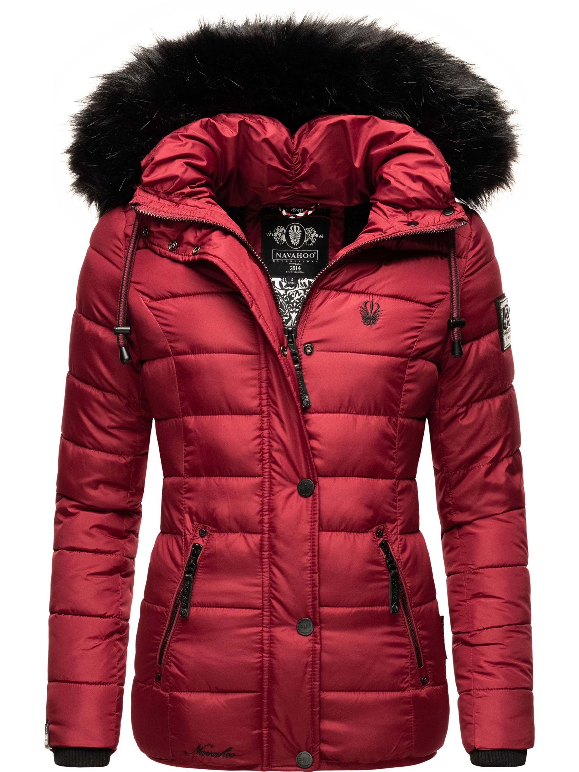 Winter Steppjacke mit abnehmbarer Kapuze "Zuckerbiene" Bordeaux